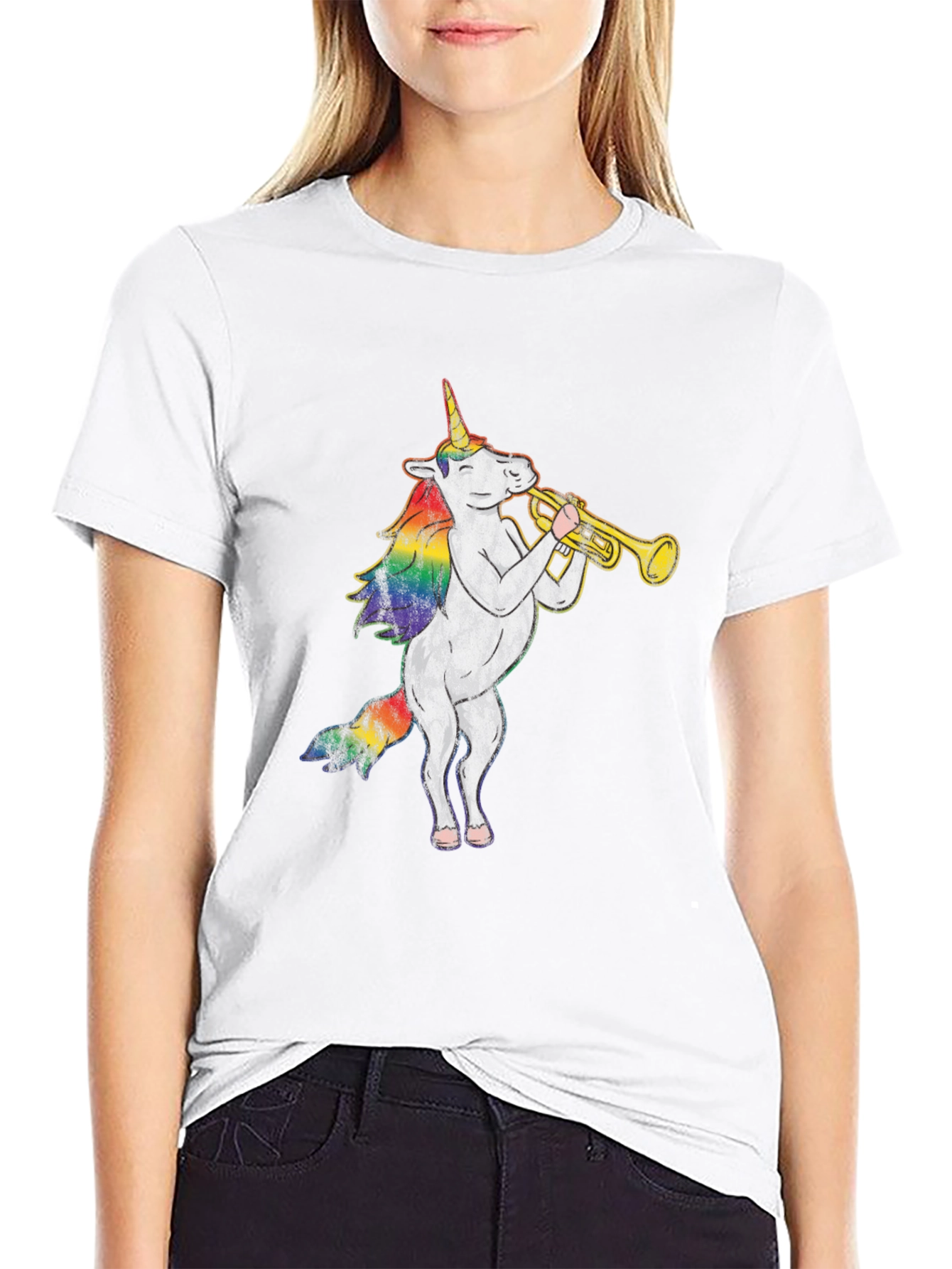 Unicorn Trumpet Black T-Shirt