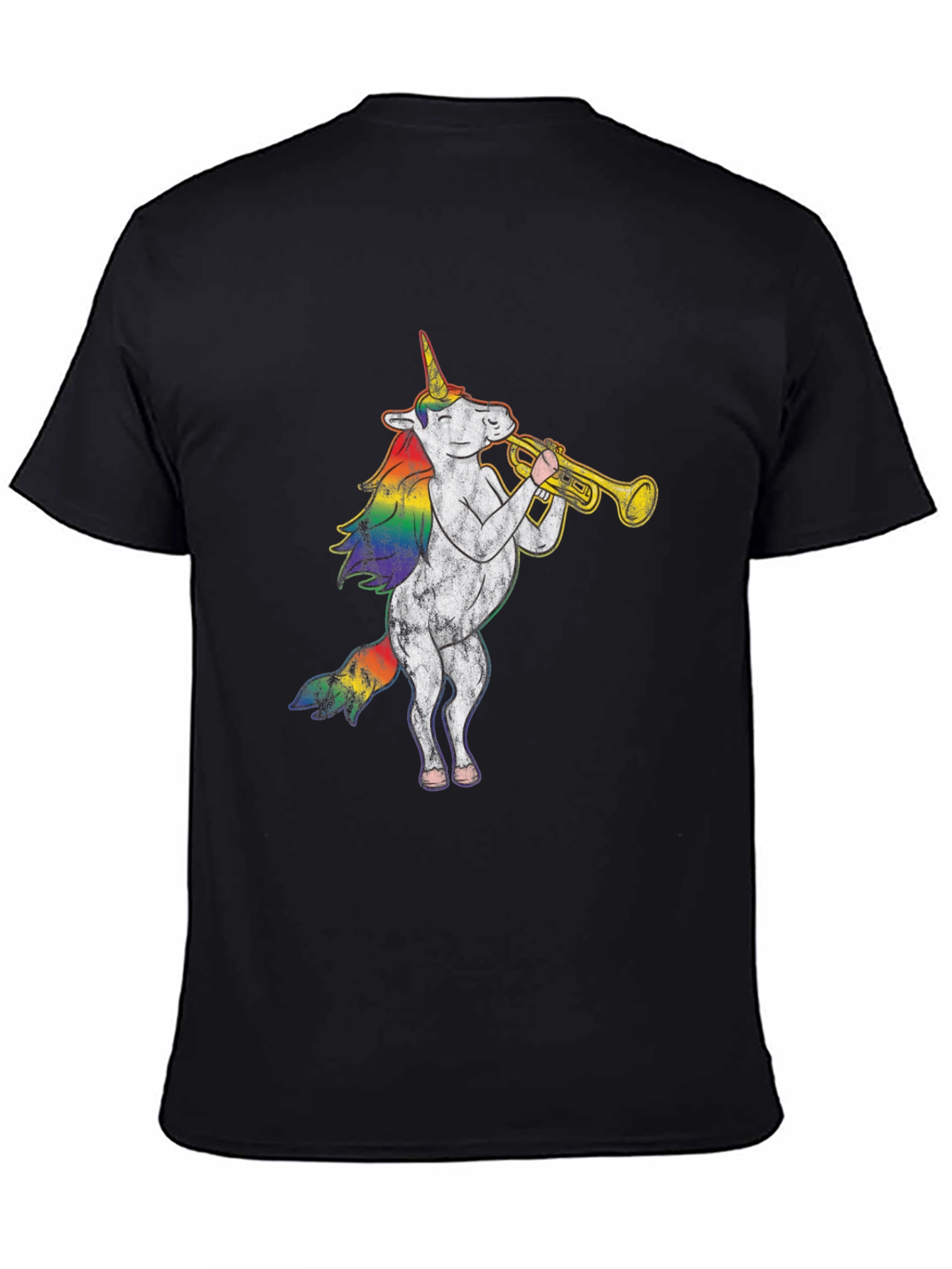 Unicorn Trumpet Black T-Shirt