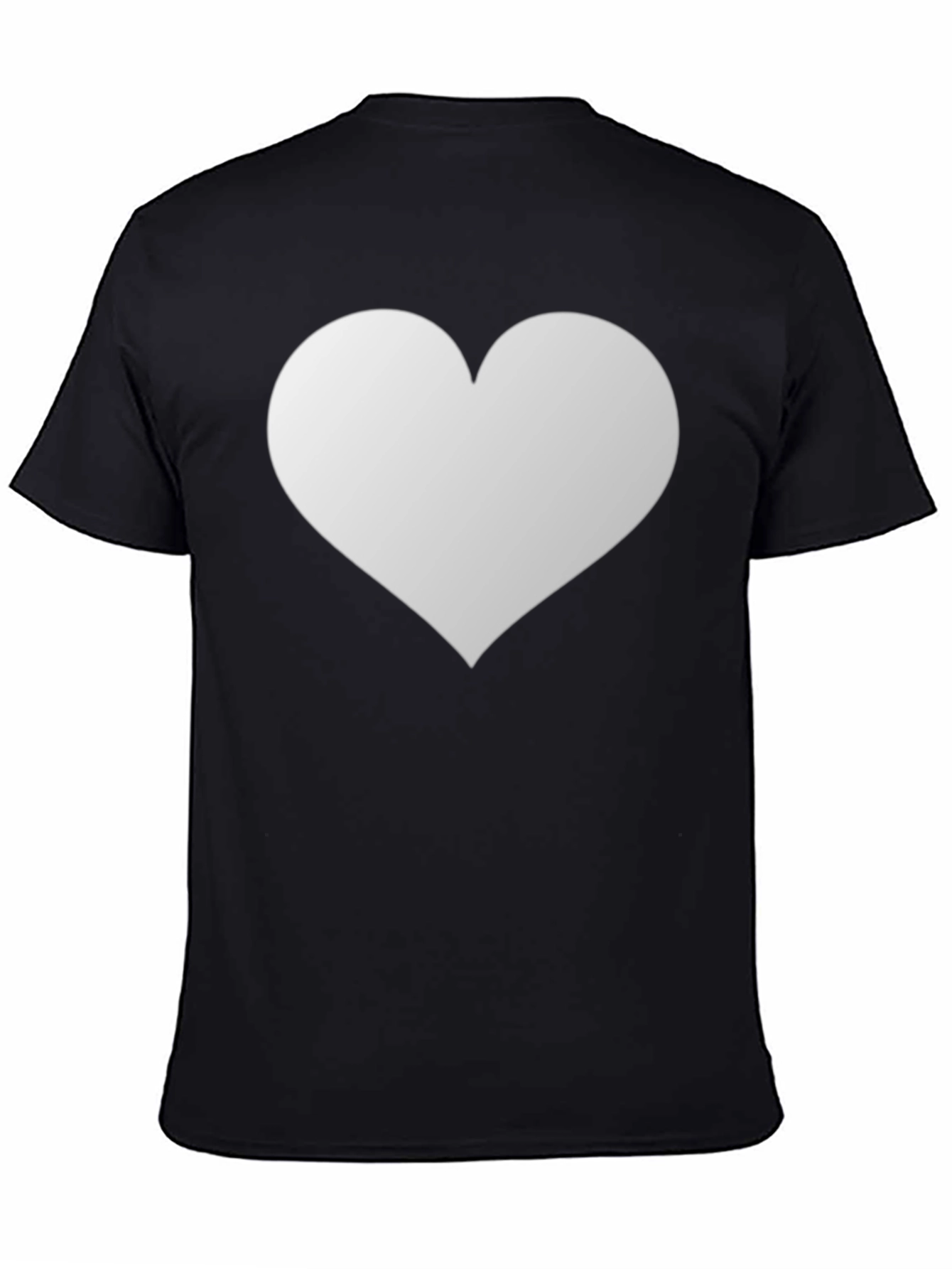 Heart Graphic Black T-Shirt Casual Wear