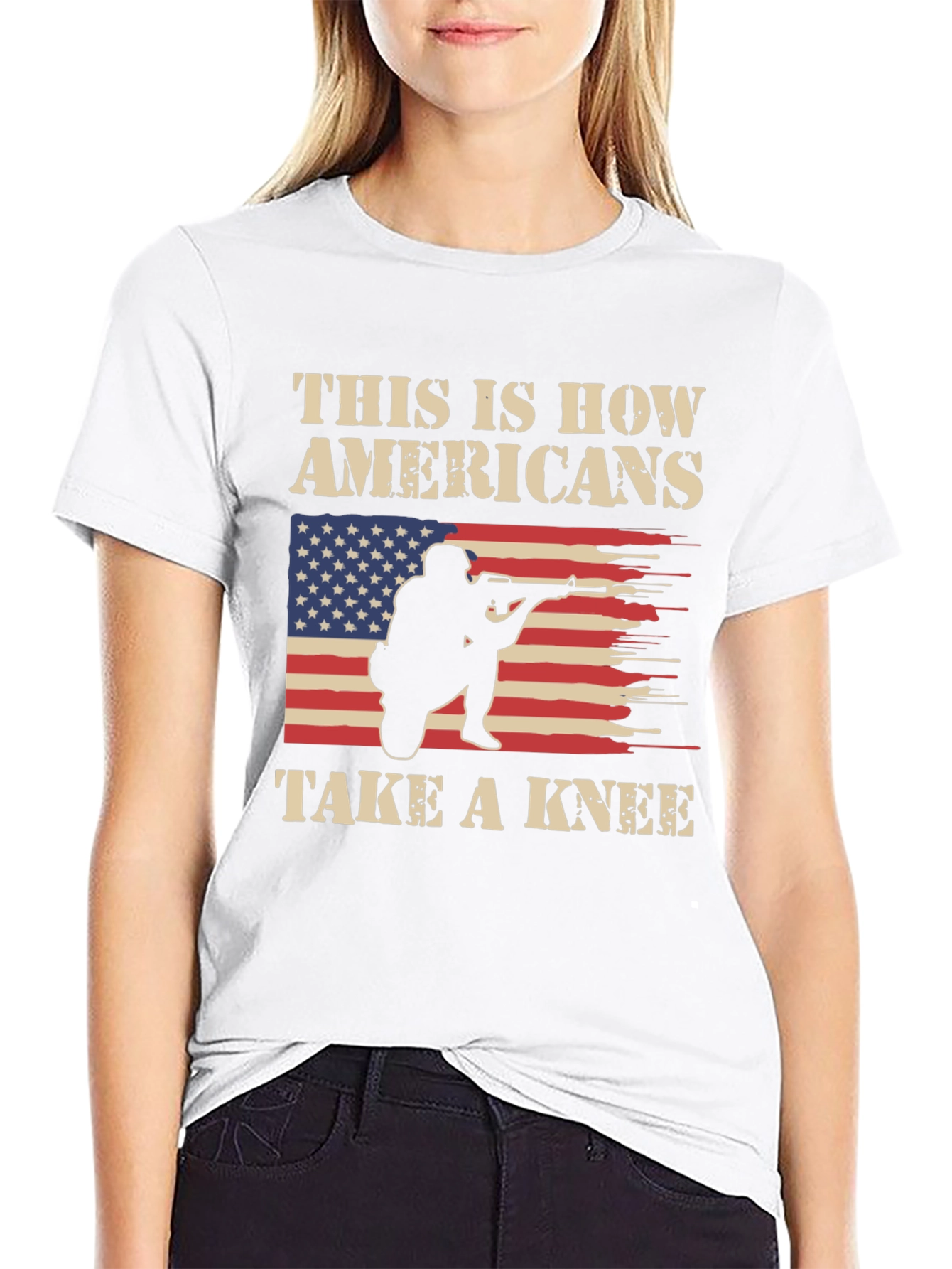 American Pride T-Shirt: How Americans Take A Knee