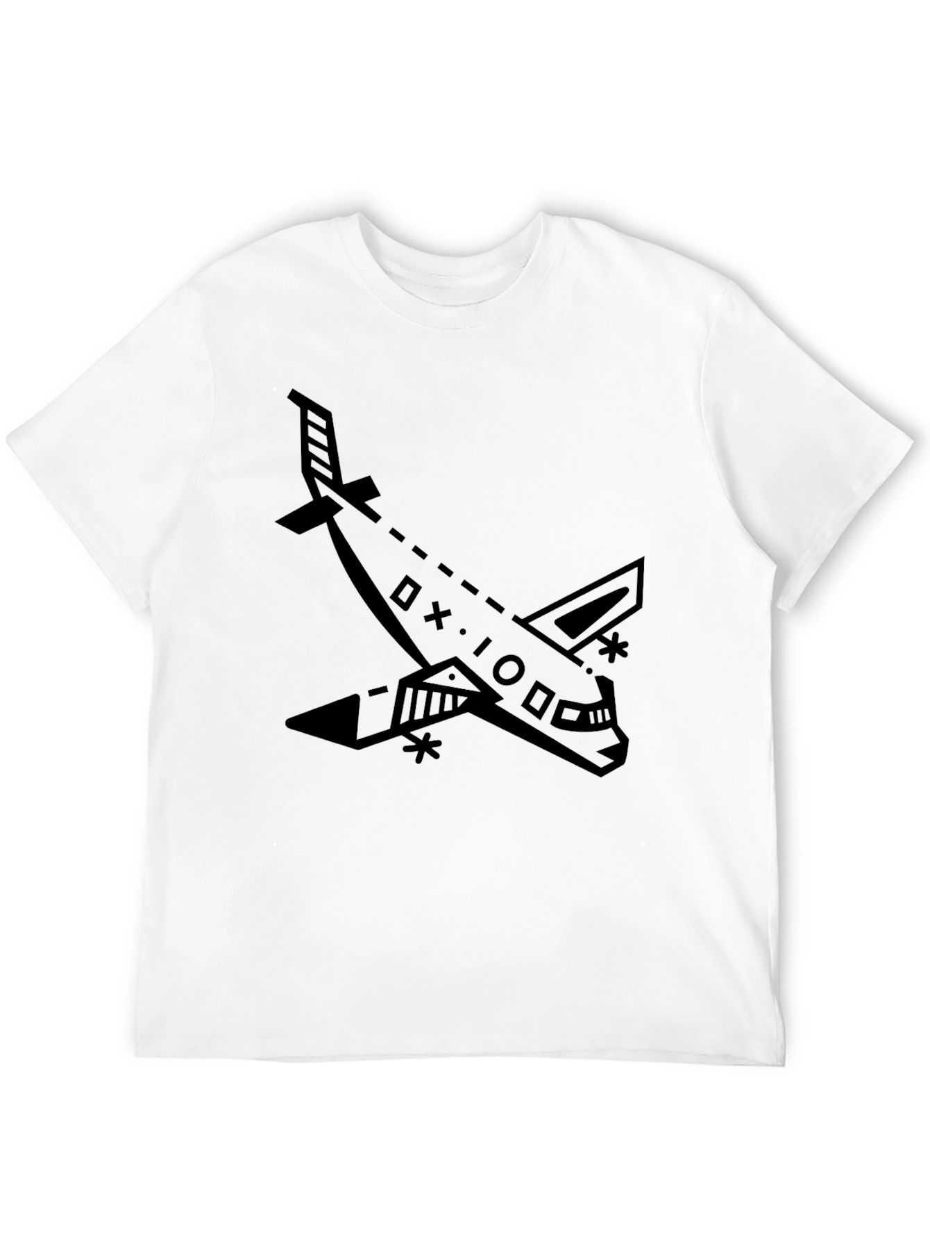 Black Airplane Graphic Tee - Stylish Unisex Design