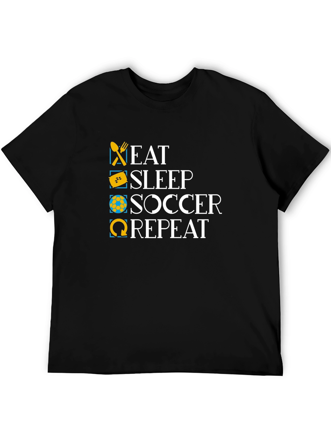 Eat Sleep Soccer Repeat Graphic T-Shirt