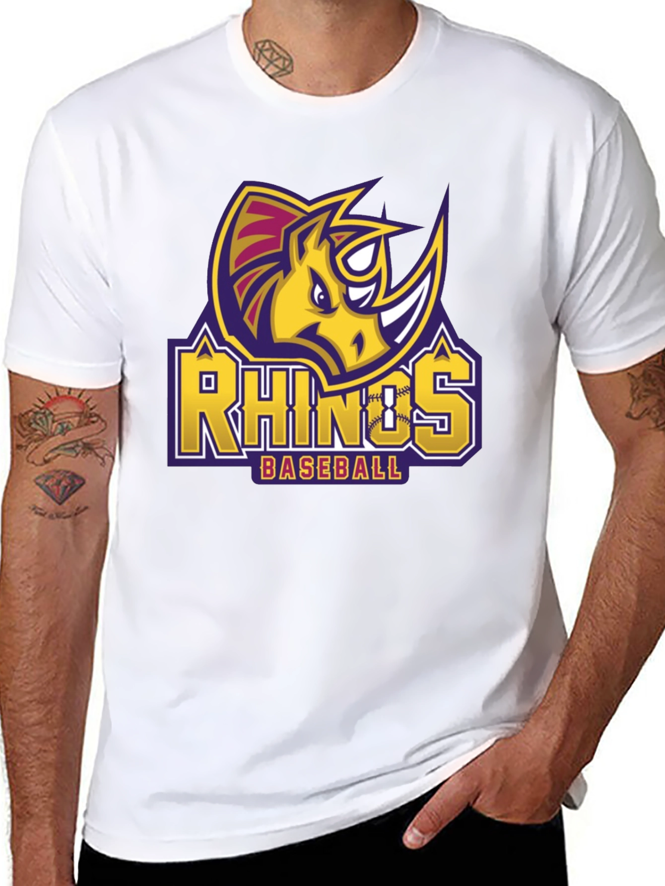 Rhinos Baseball T-Shirt - Sportswear
