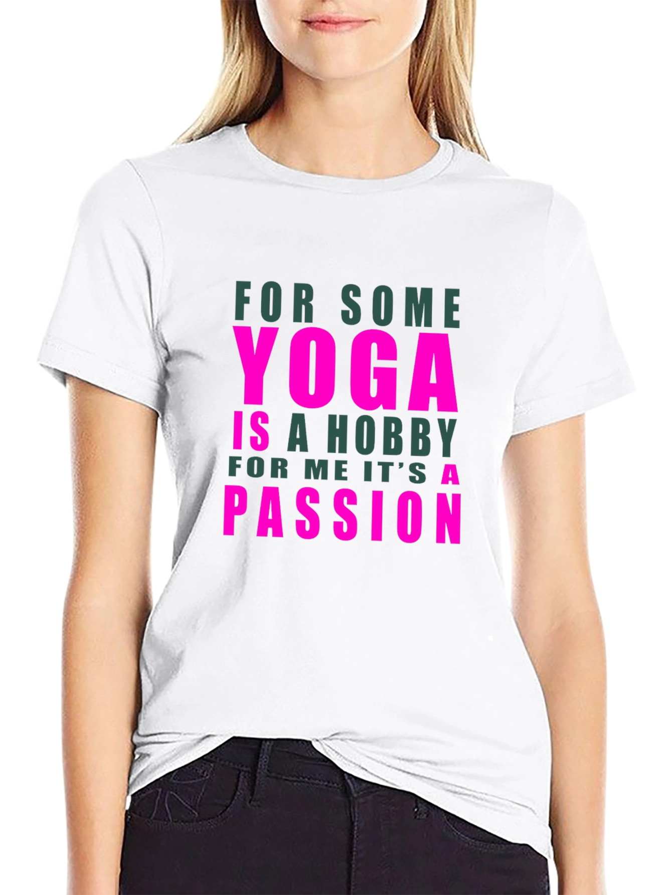 Yoga Passion T-Shirt - Black Cotton Tee
