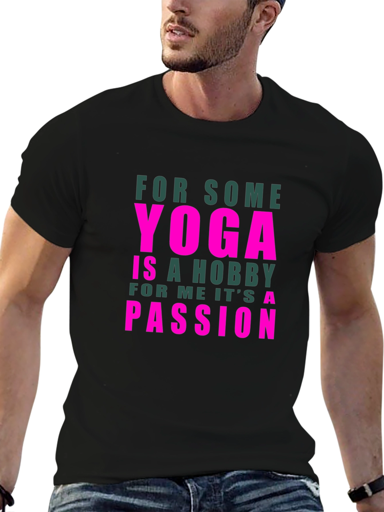 Yoga Passion T-Shirt - Black Cotton Tee