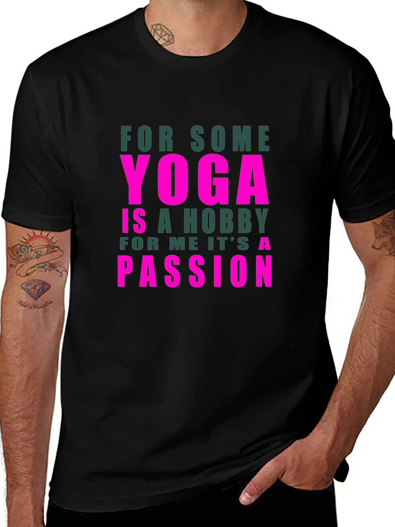 Yoga Passion T-Shirt - Black Cotton Tee