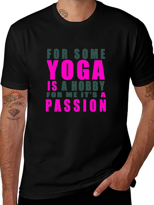 Yoga Passion T-Shirt - Black Cotton Tee
