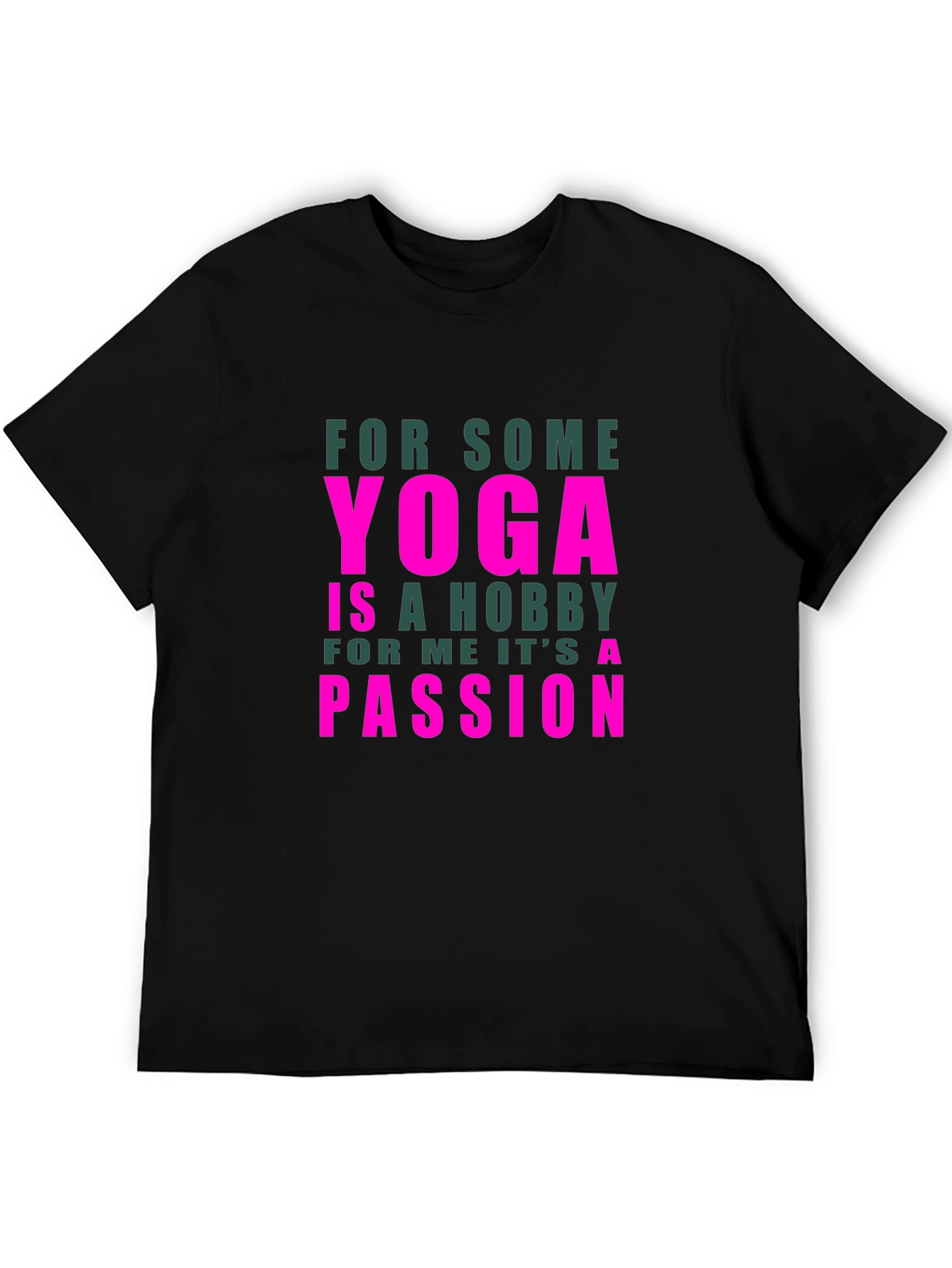 Yoga Passion T-Shirt - Black Cotton Tee