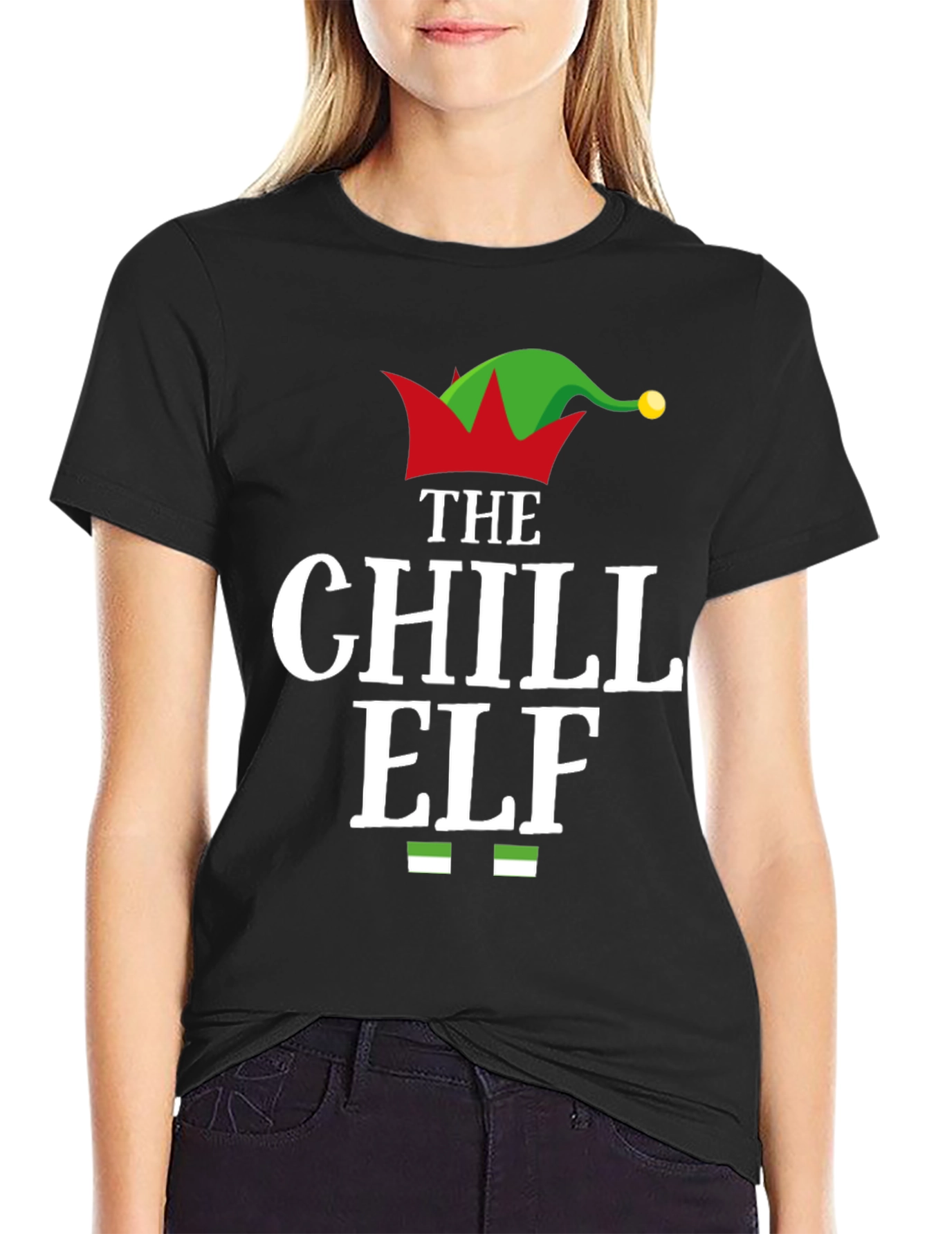 Chill Elf Graphic Tee - Holiday Fun!