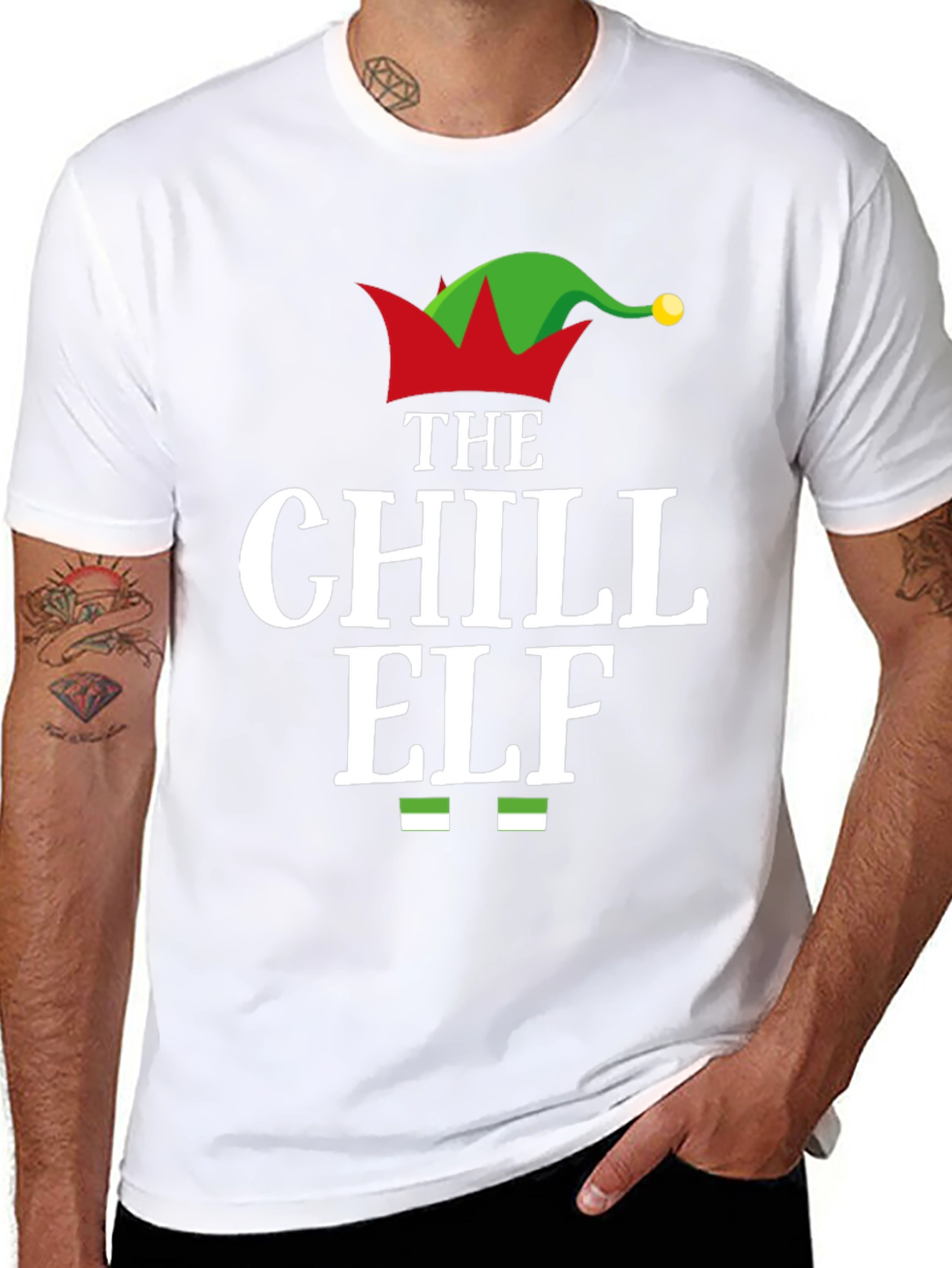Chill Elf Graphic Tee - Holiday Fun!