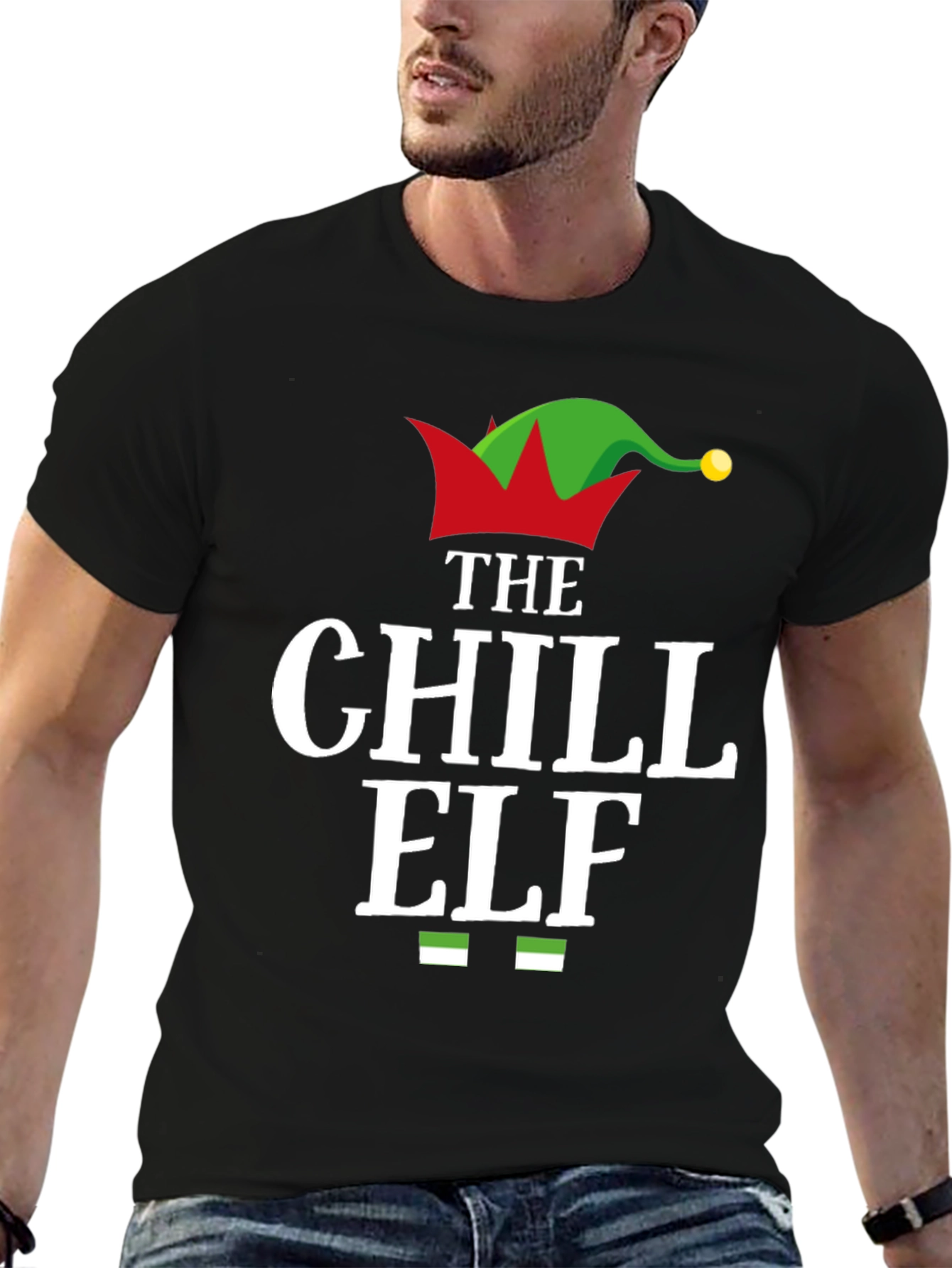 Chill Elf Graphic Tee - Holiday Fun!