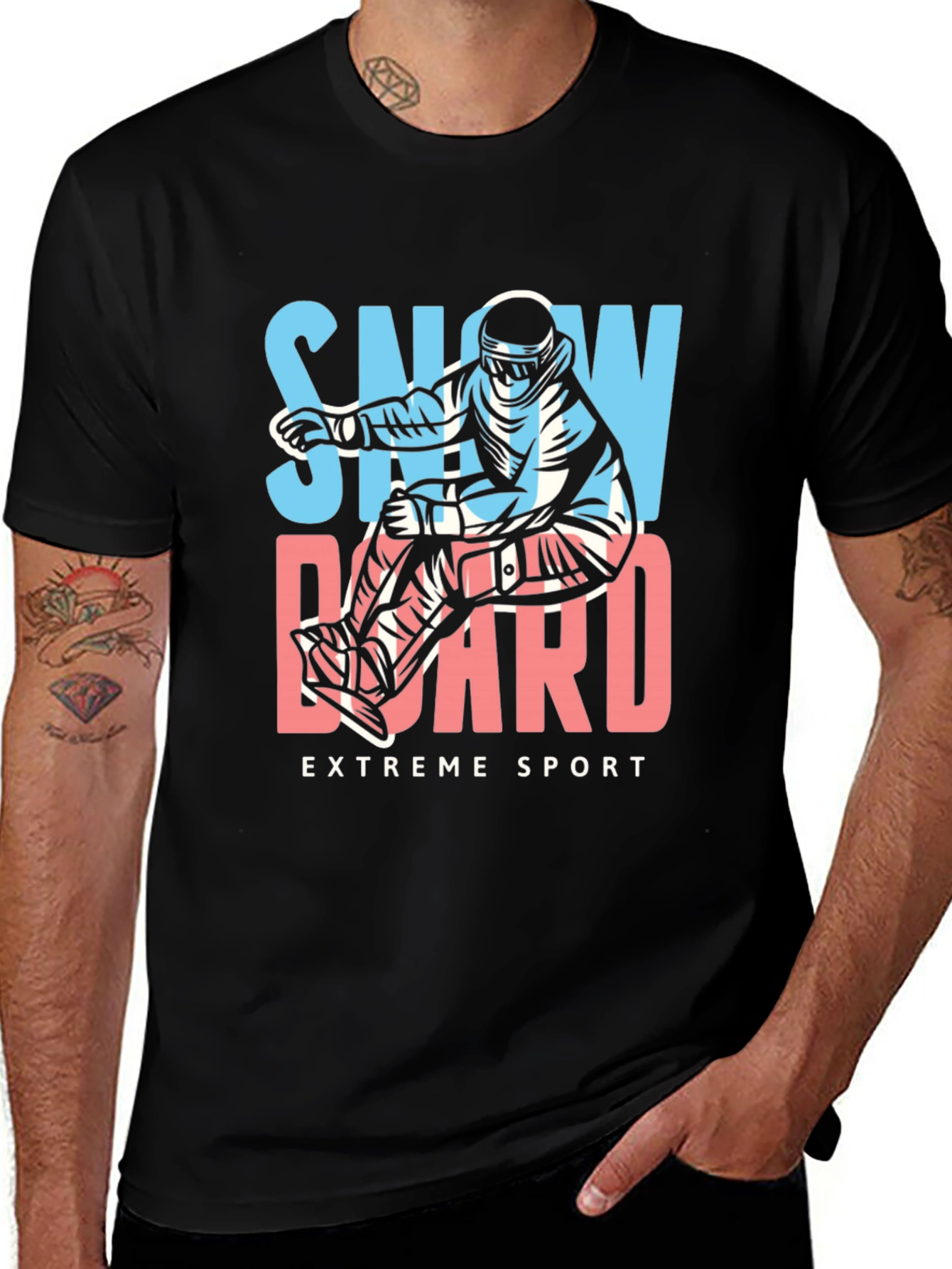 Snowboard Extreme Sport Graphic Tee