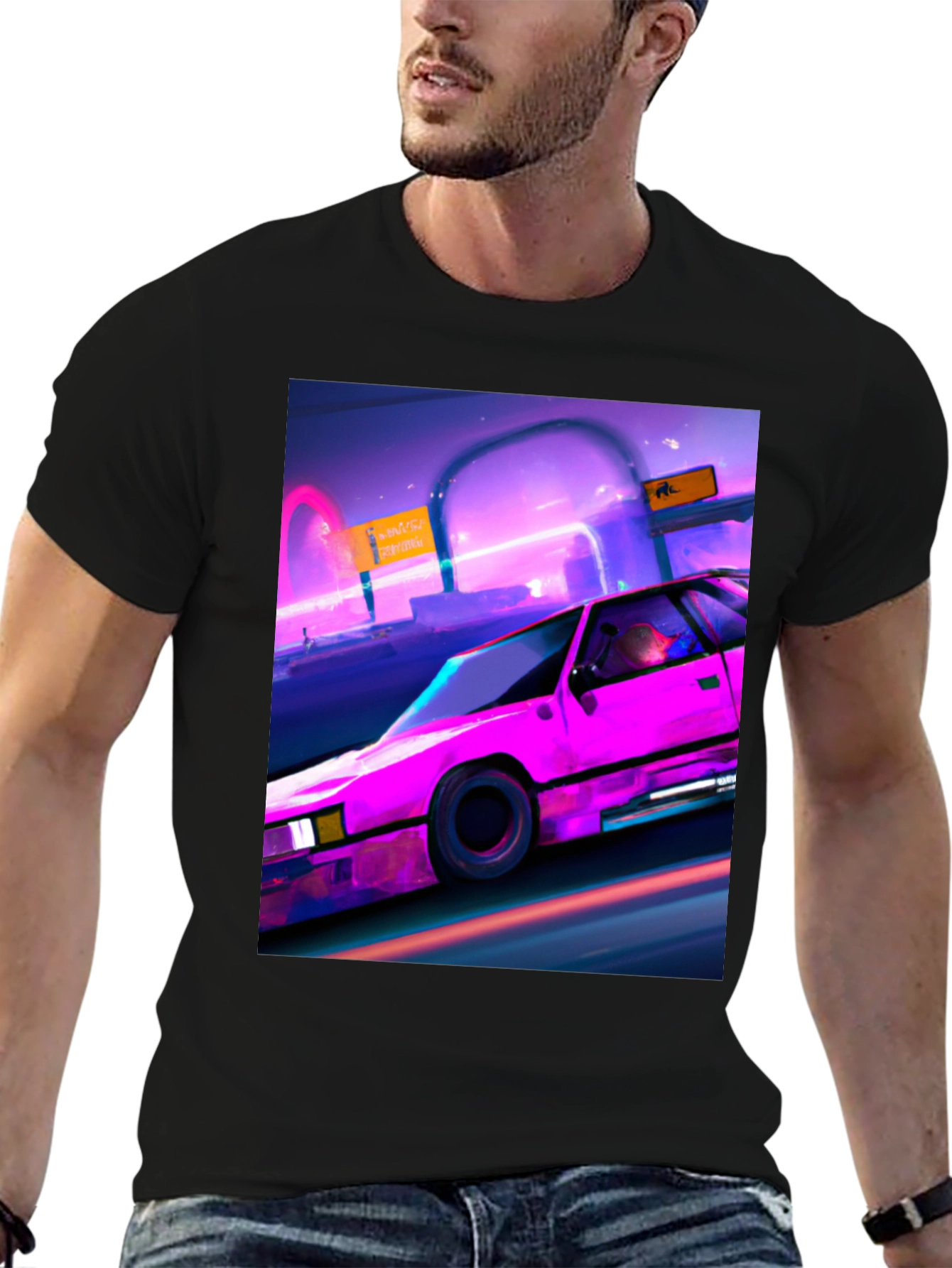 Retro Wave Car Graphic T-Shirt
