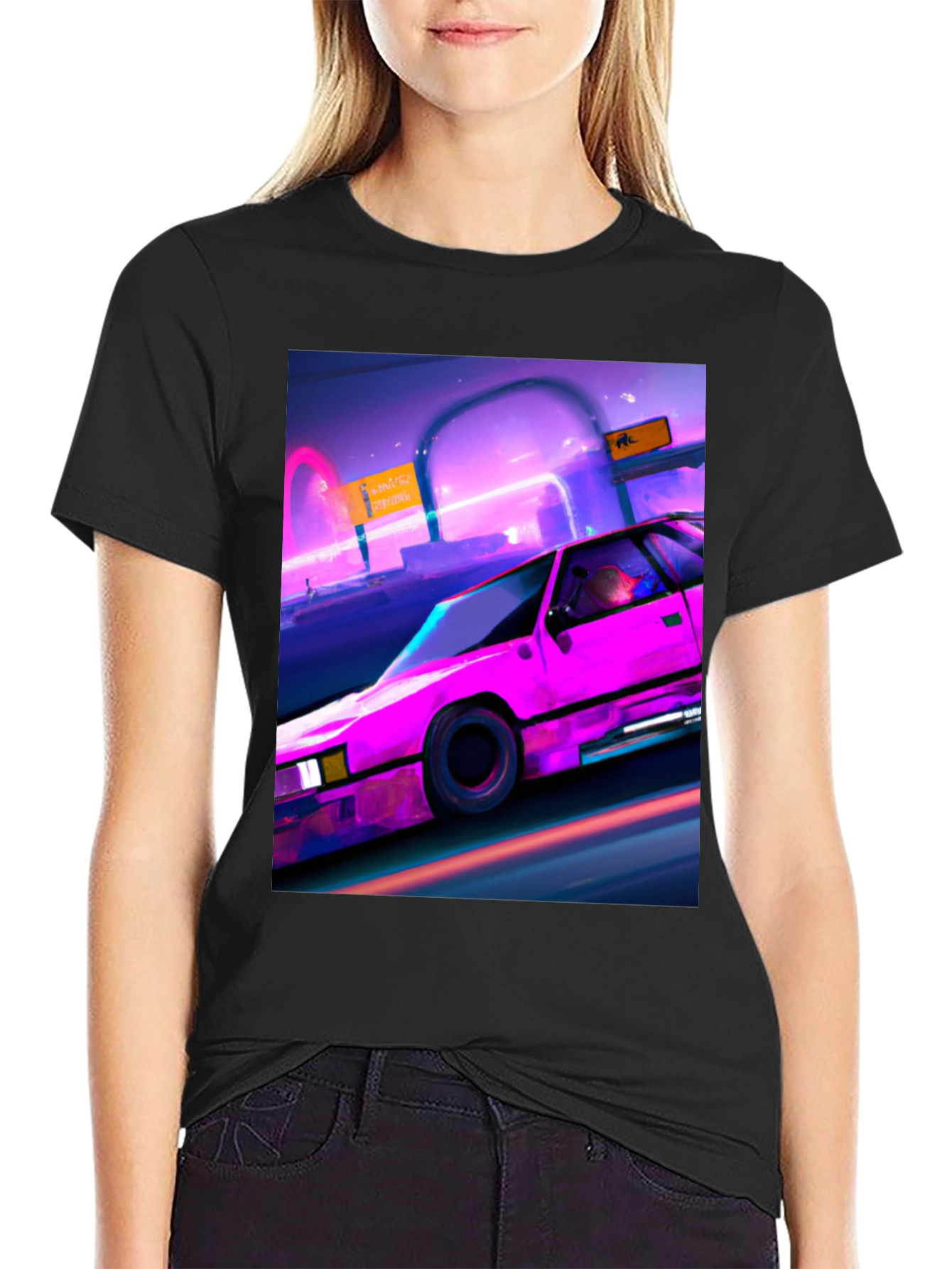 Retro Wave Car Graphic T-Shirt