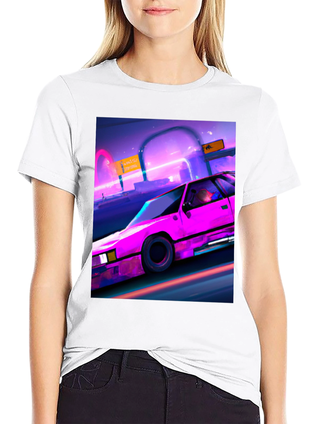 Retro Wave Car Graphic T-Shirt