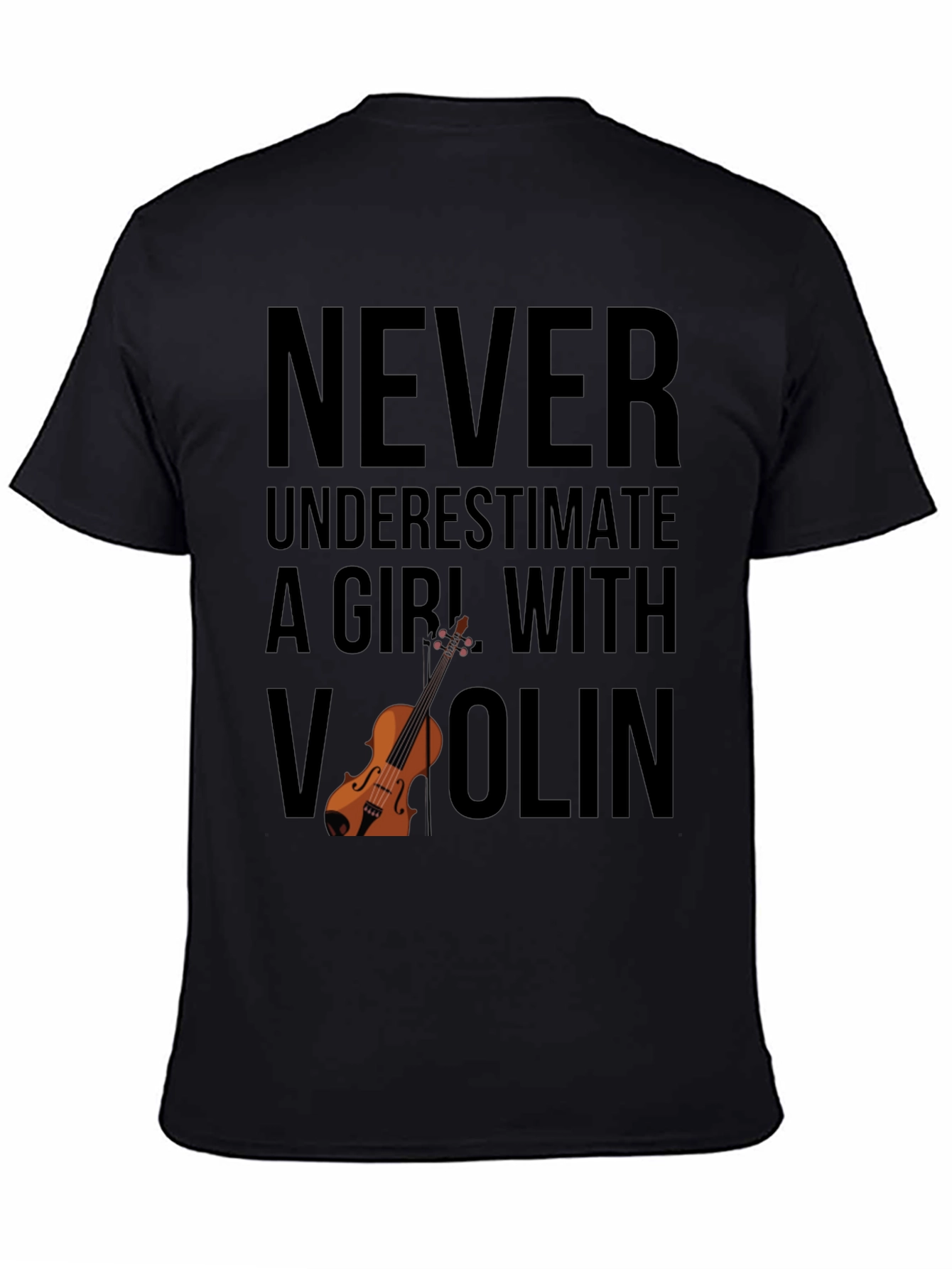 Never Underestimate Girl With Violin T-Shirt