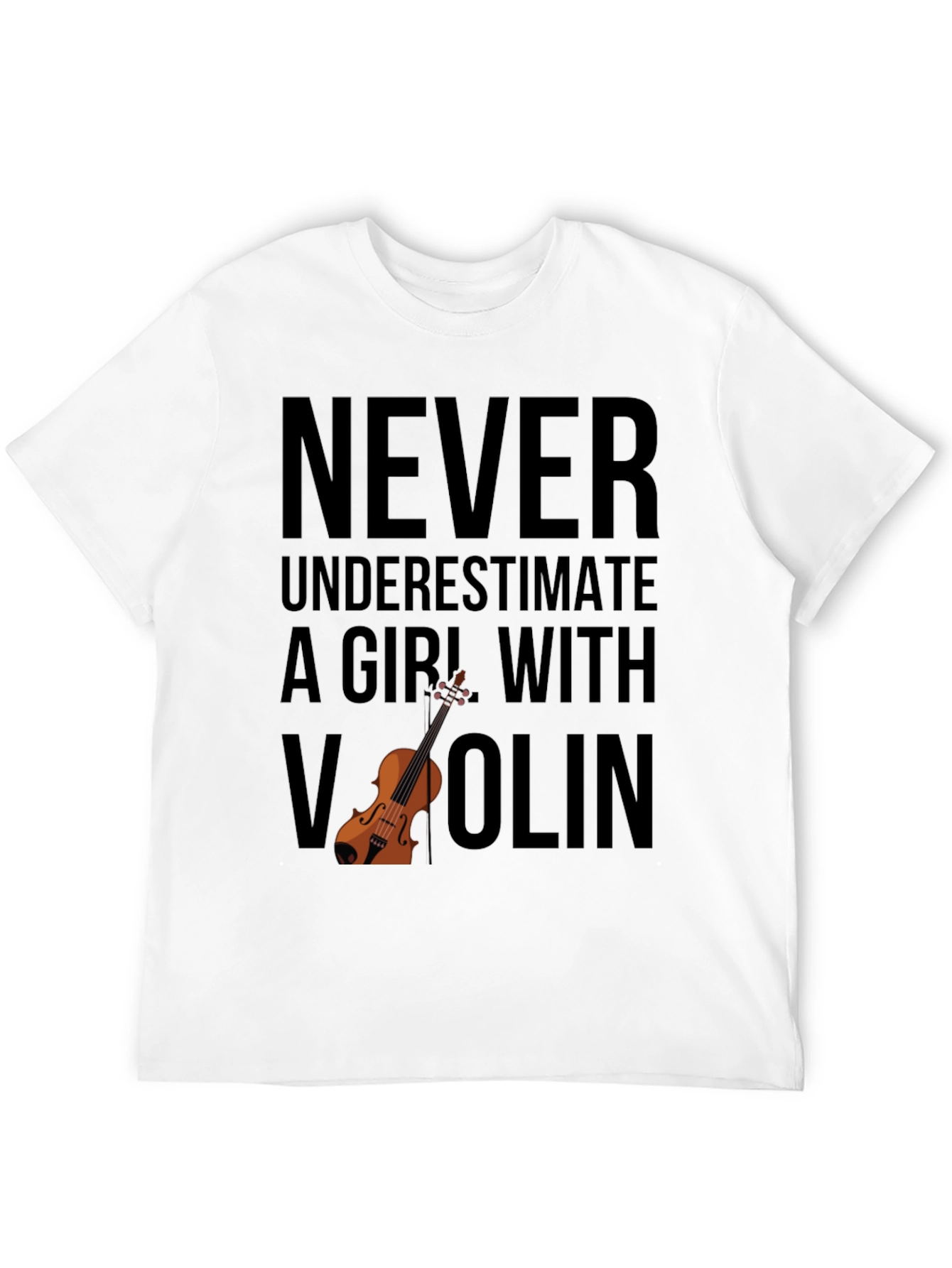 Never Underestimate Girl With Violin T-Shirt