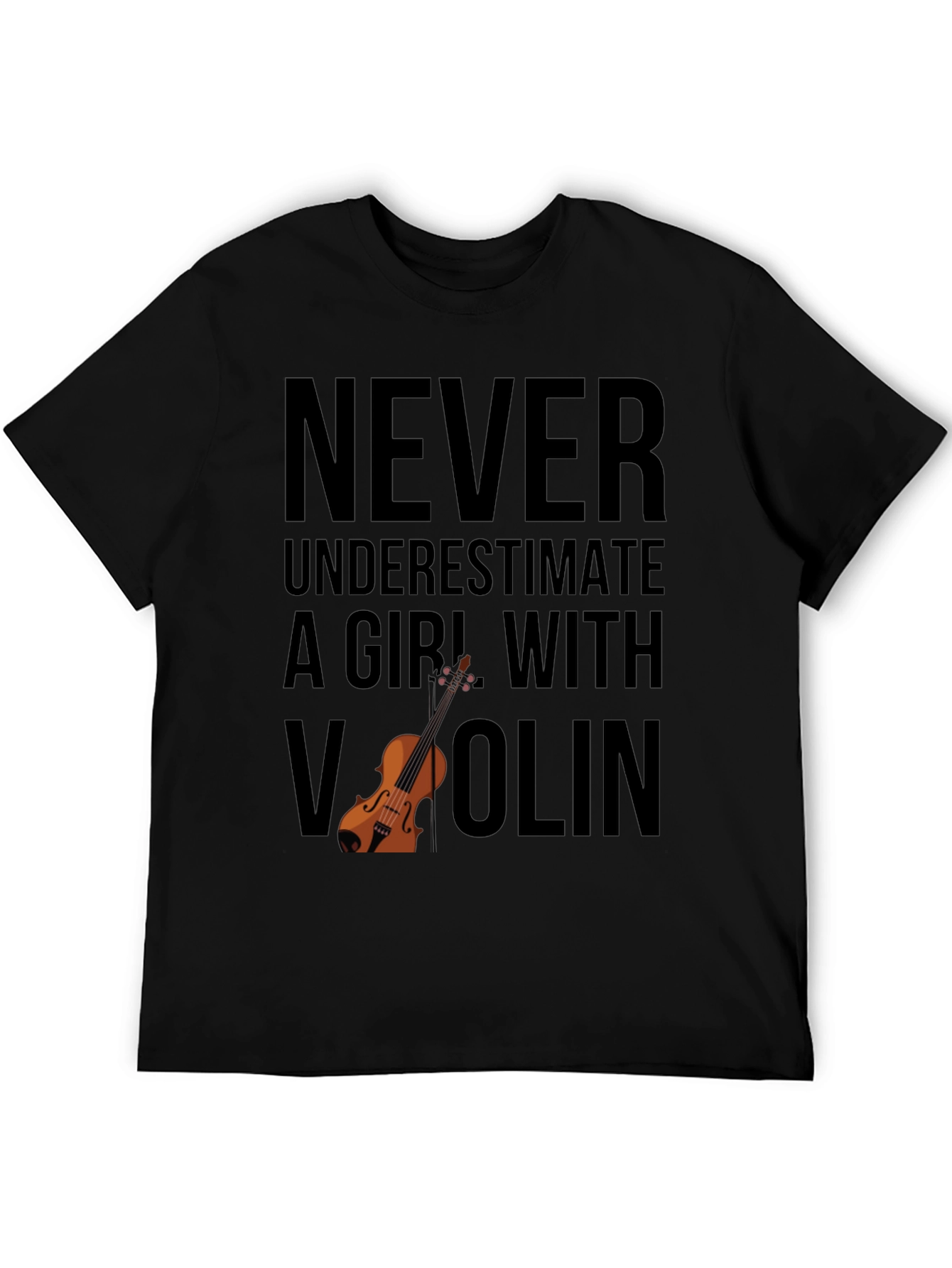 Never Underestimate Girl With Violin T-Shirt