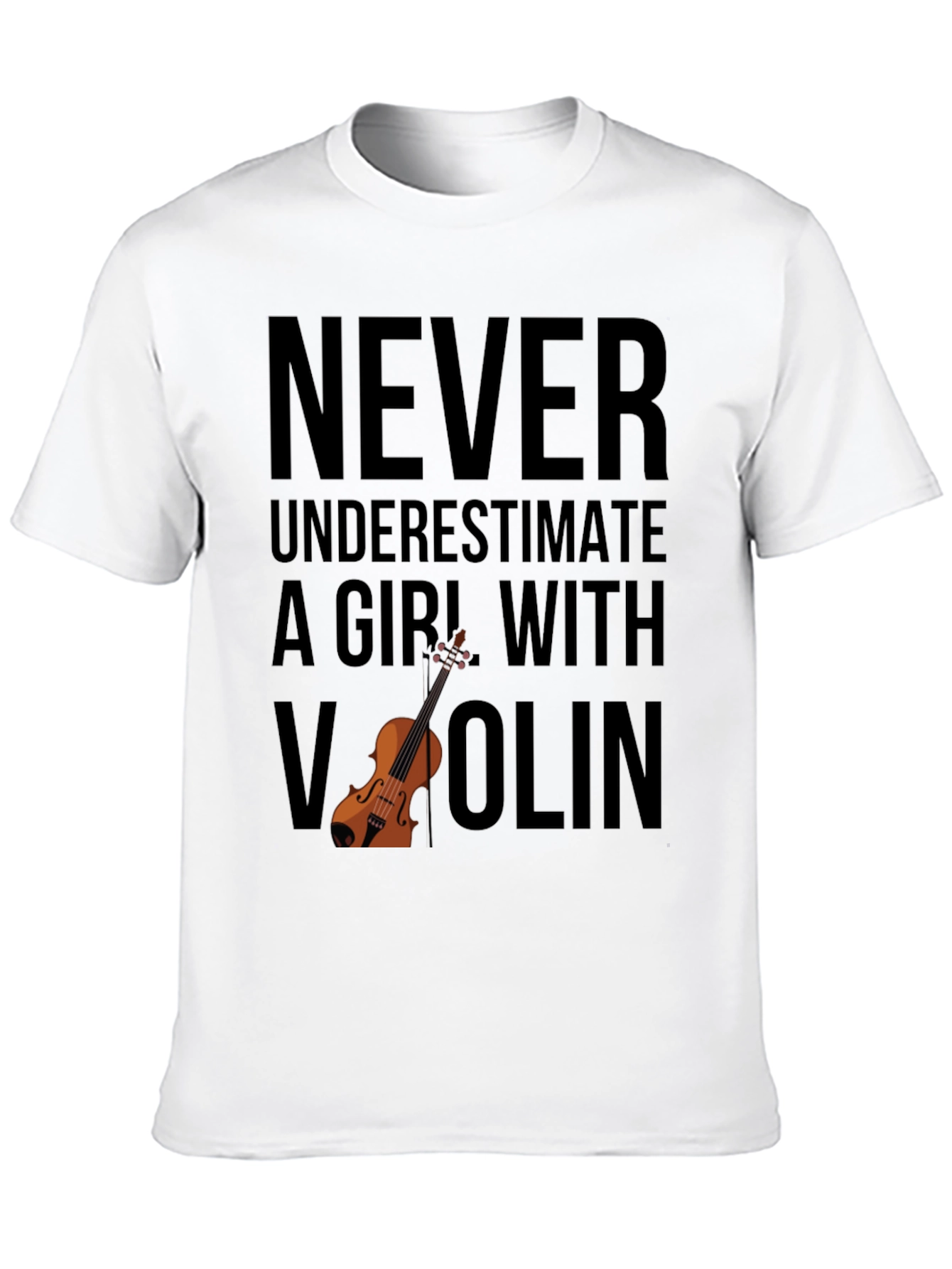 Never Underestimate Girl With Violin T-Shirt