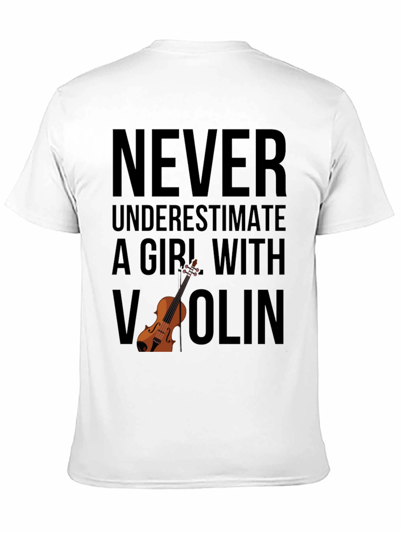 Never Underestimate Girl With Violin T-Shirt