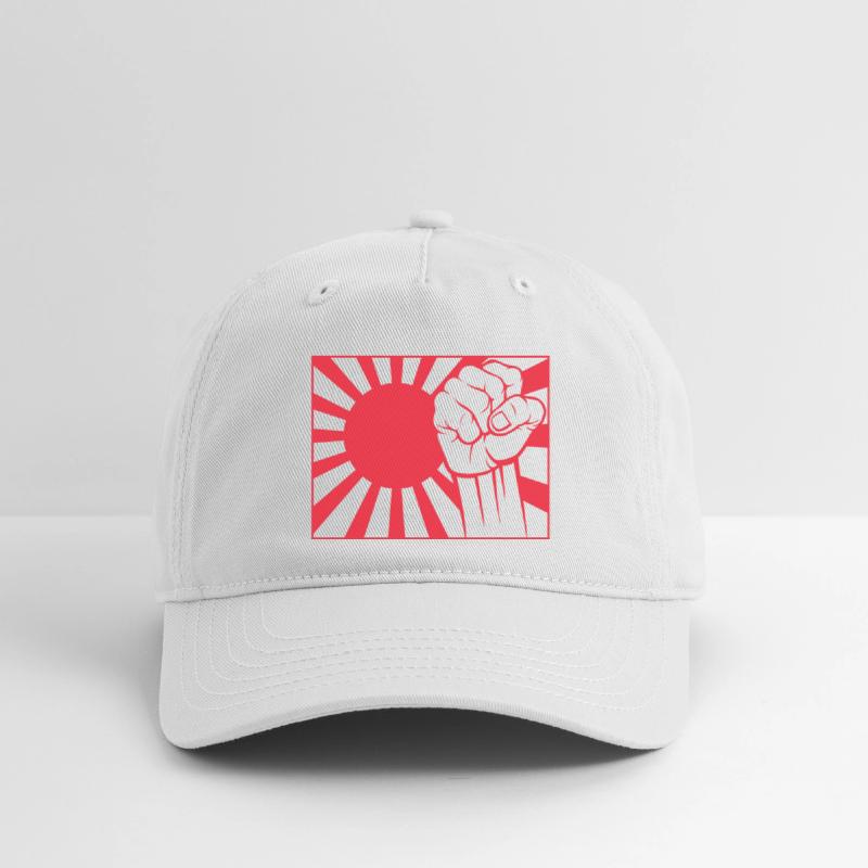 Japanese naval ensign and fist