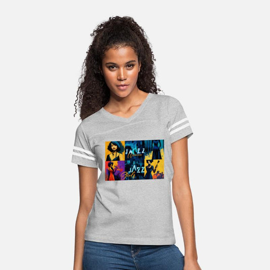 Jazz girls, jazz painting with beautiful girls, in