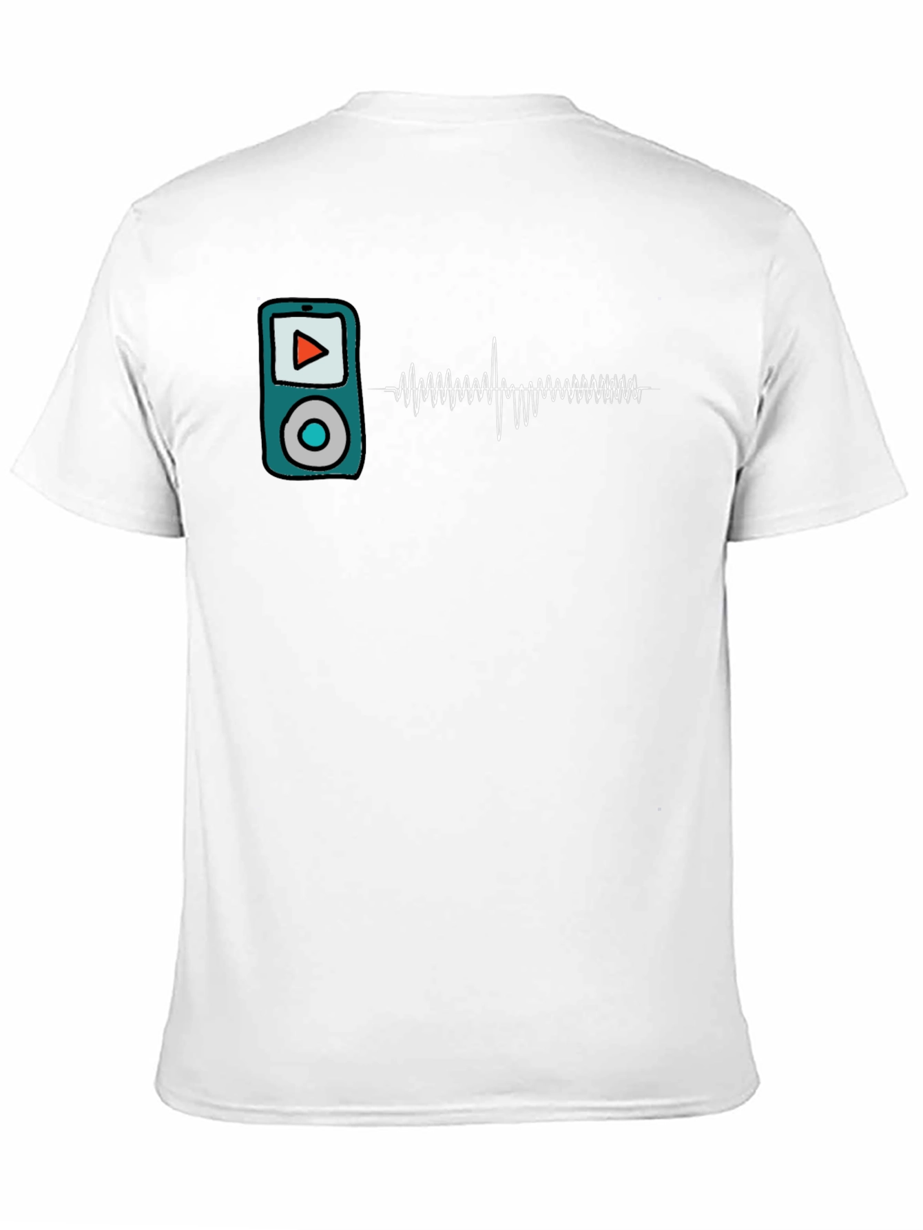 Retro Music Player T-Shirt - Sound Wave Design