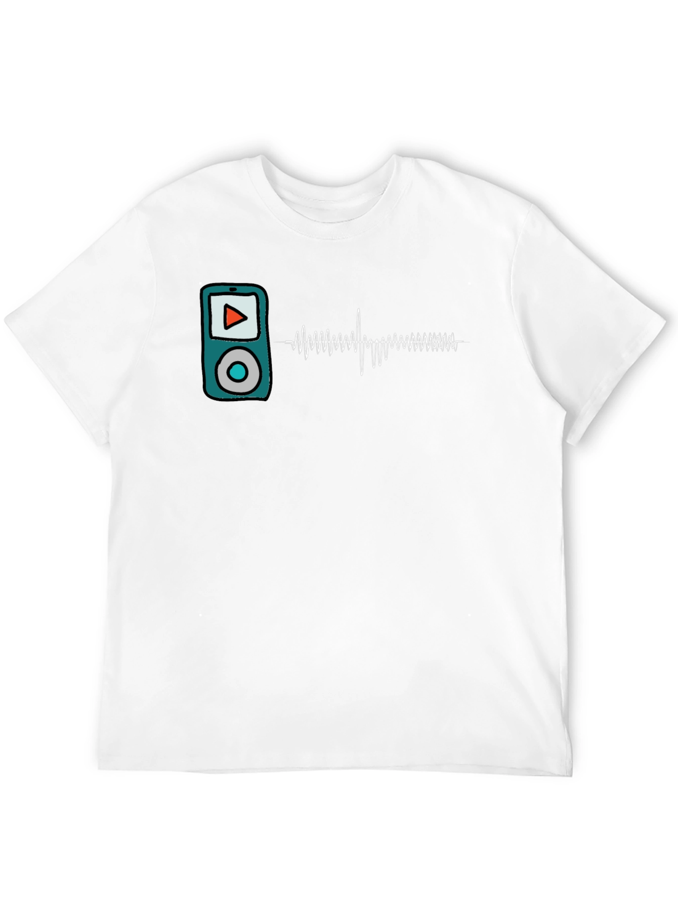 Retro Music Player T-Shirt - Sound Wave Design