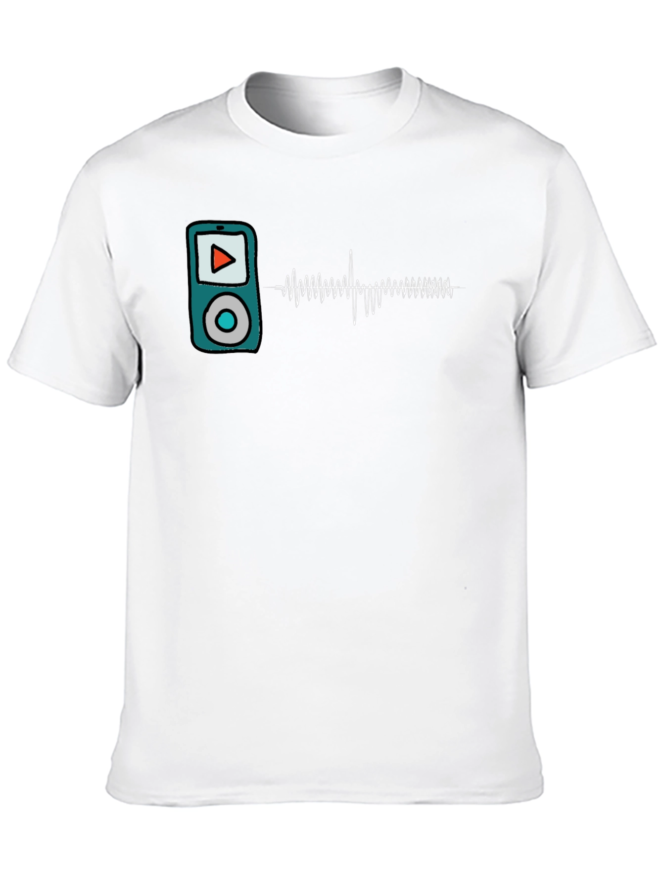 Retro Music Player T-Shirt - Sound Wave Design