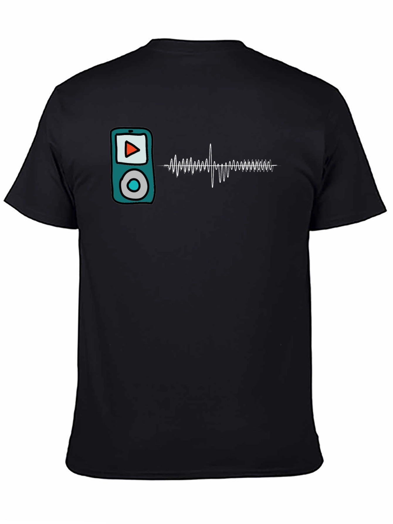 Retro Music Player T-Shirt - Sound Wave Design