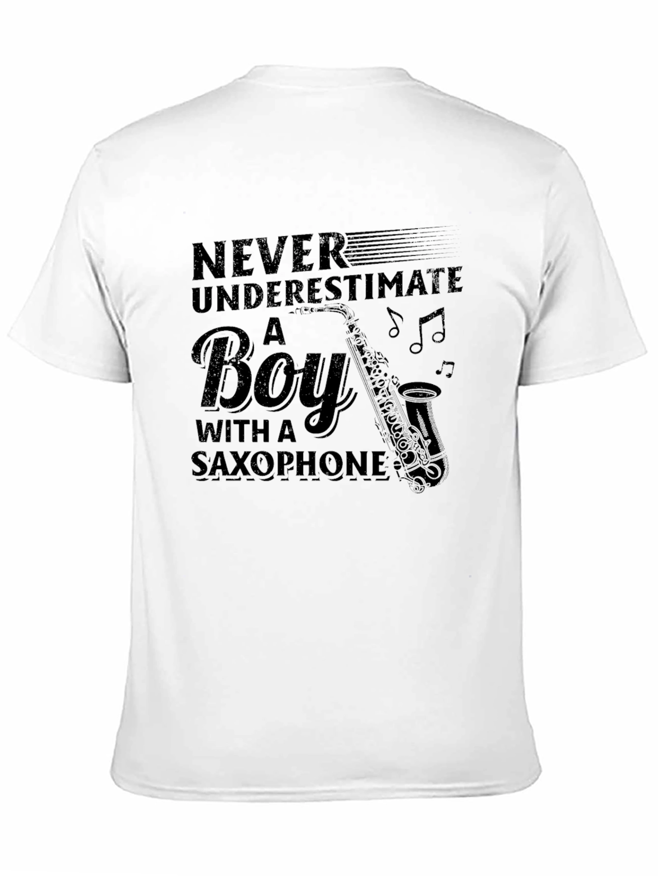Saxophone Boy Graphic T-Shirt - Music Lover Tee