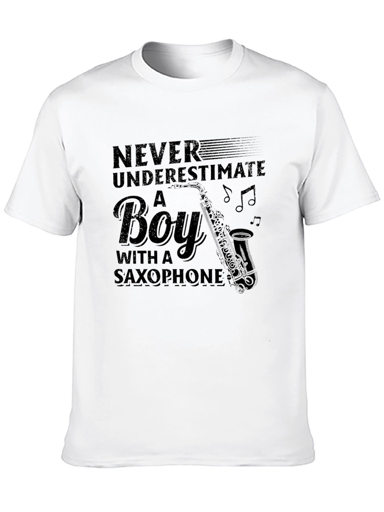 Saxophone Boy Graphic T-Shirt - Music Lover Tee