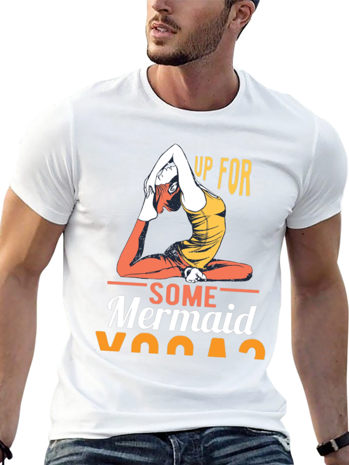 Mermaid Yoga Graphic T-Shirt