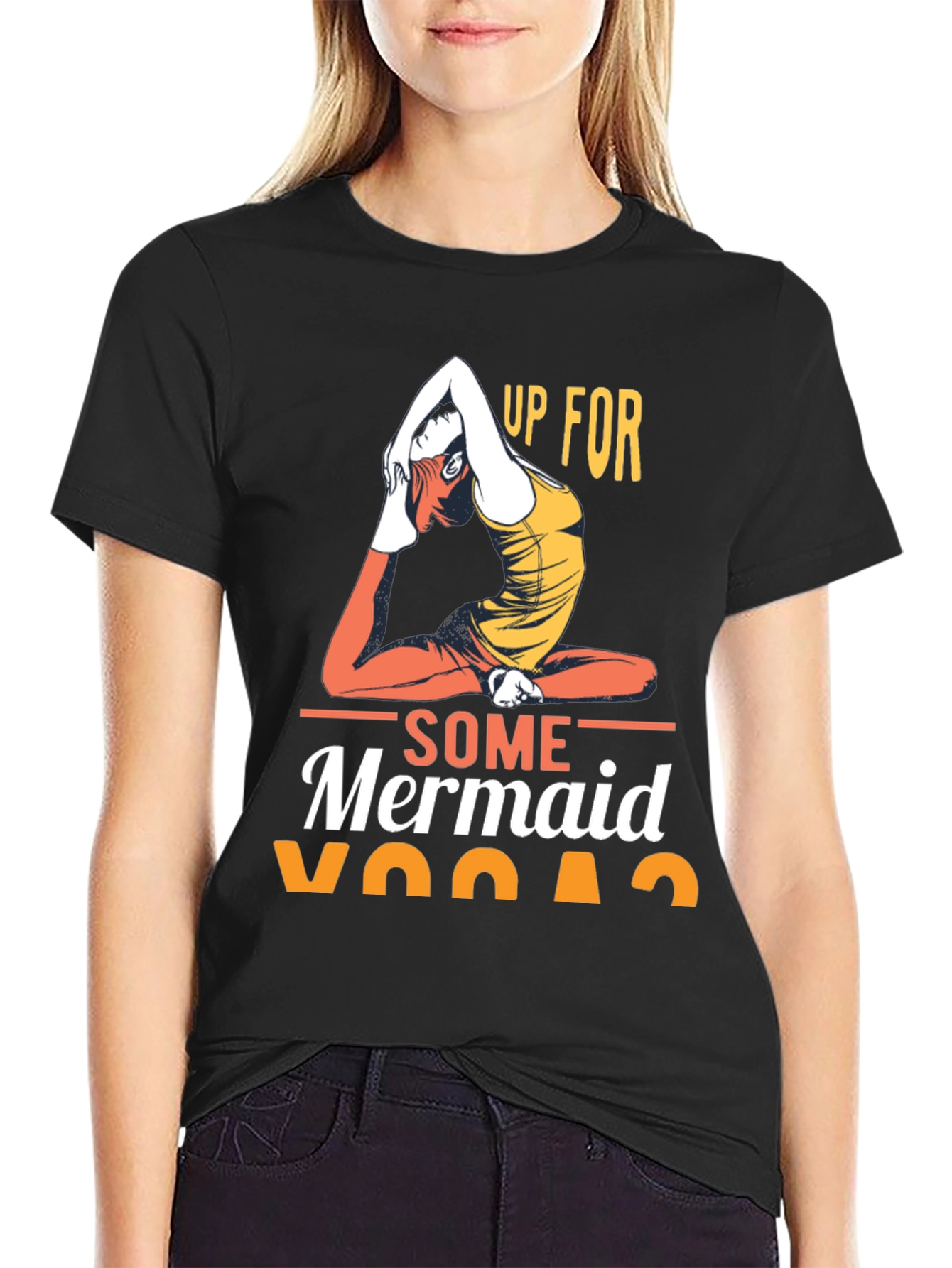Mermaid Yoga Graphic T-Shirt