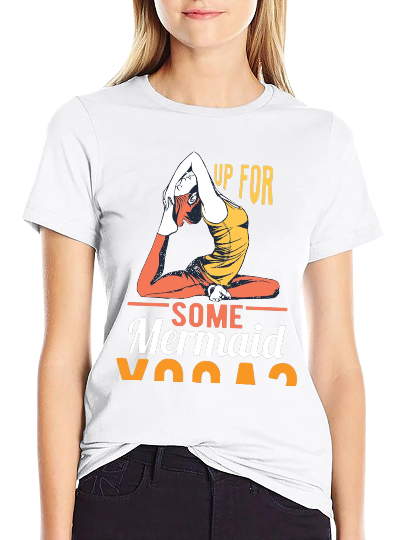 Mermaid Yoga Graphic T-Shirt
