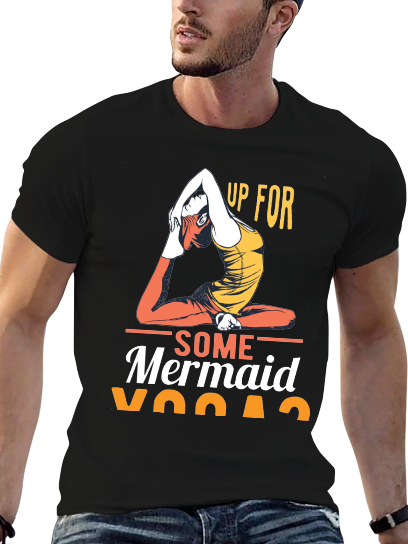 Mermaid Yoga Graphic T-Shirt