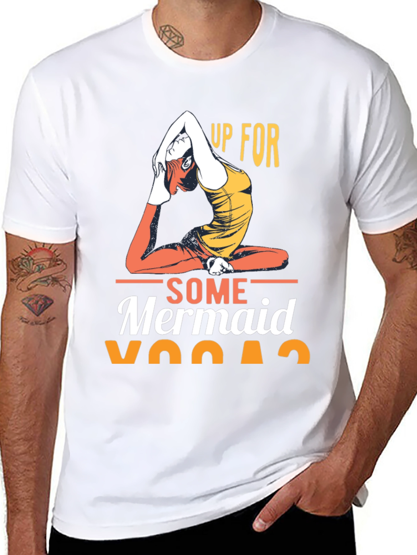 Mermaid Yoga Graphic T-Shirt