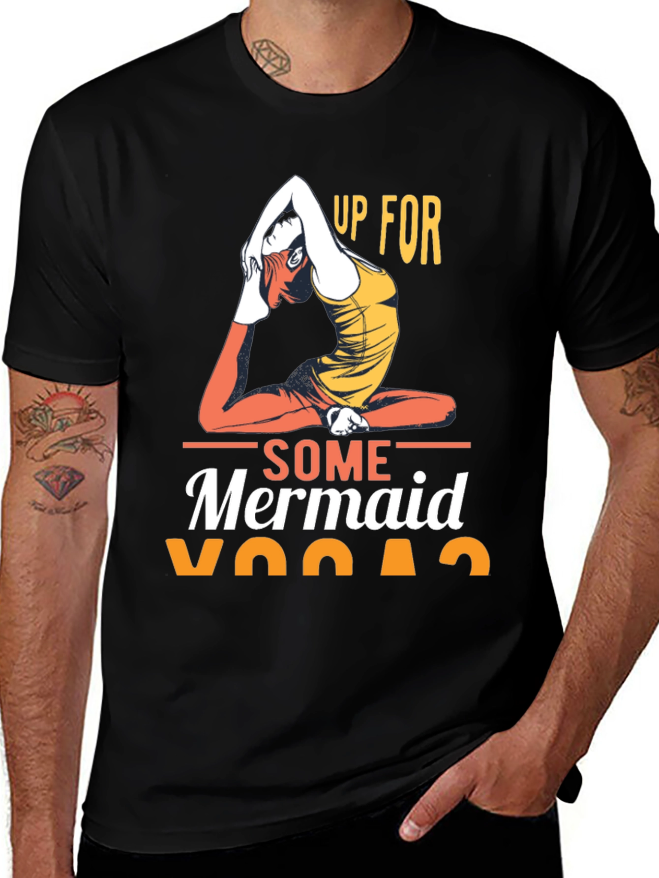 Mermaid Yoga Graphic T-Shirt