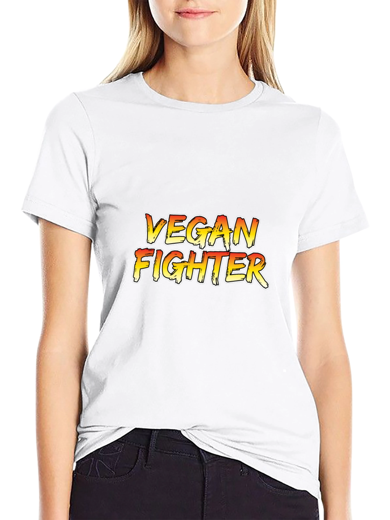 Vegan Fighter Black Graphic Tee