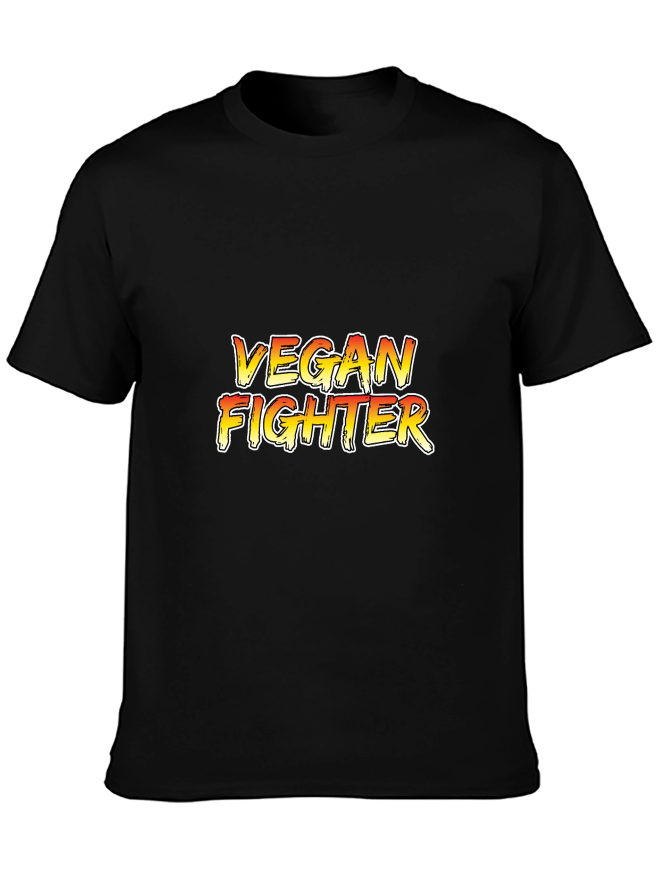 Vegan Fighter Black Graphic Tee
