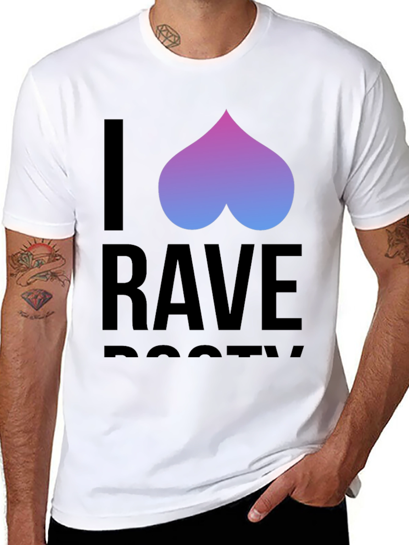 I Rave Booty Graphic Tee - Trendy Party Shirt