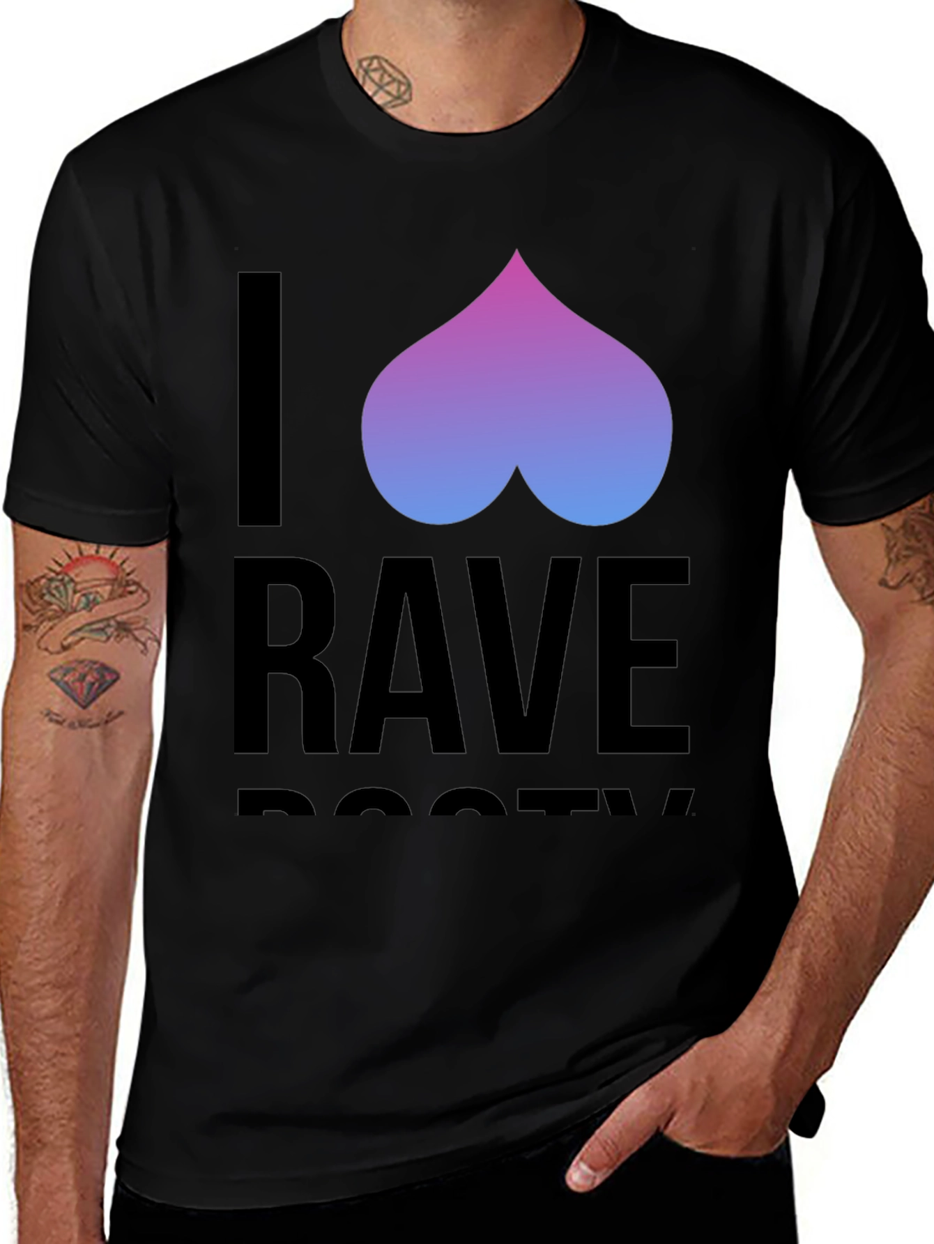I Rave Booty Graphic Tee - Trendy Party Shirt
