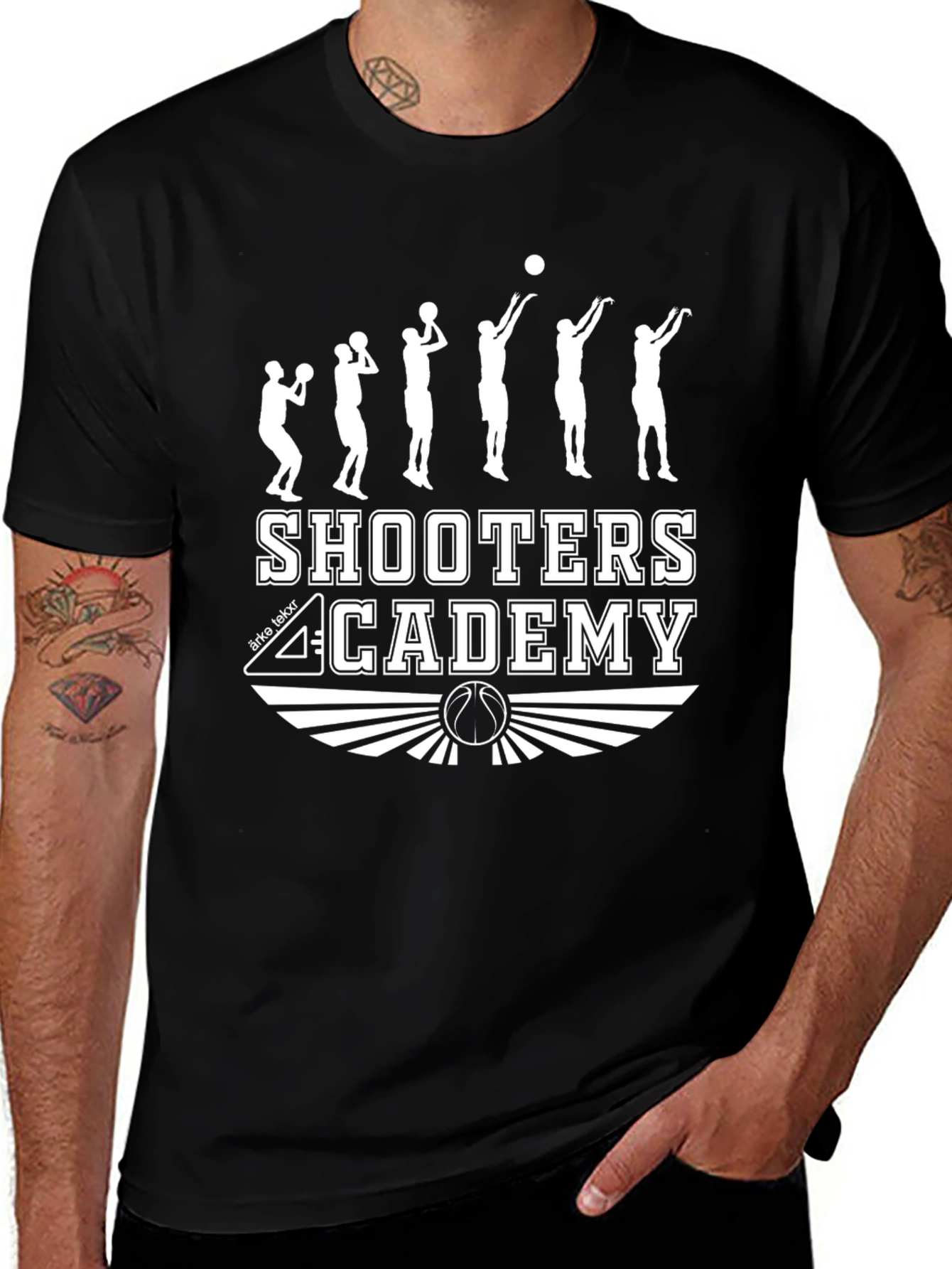 Shooters Academy Black Basketball T-Shirt