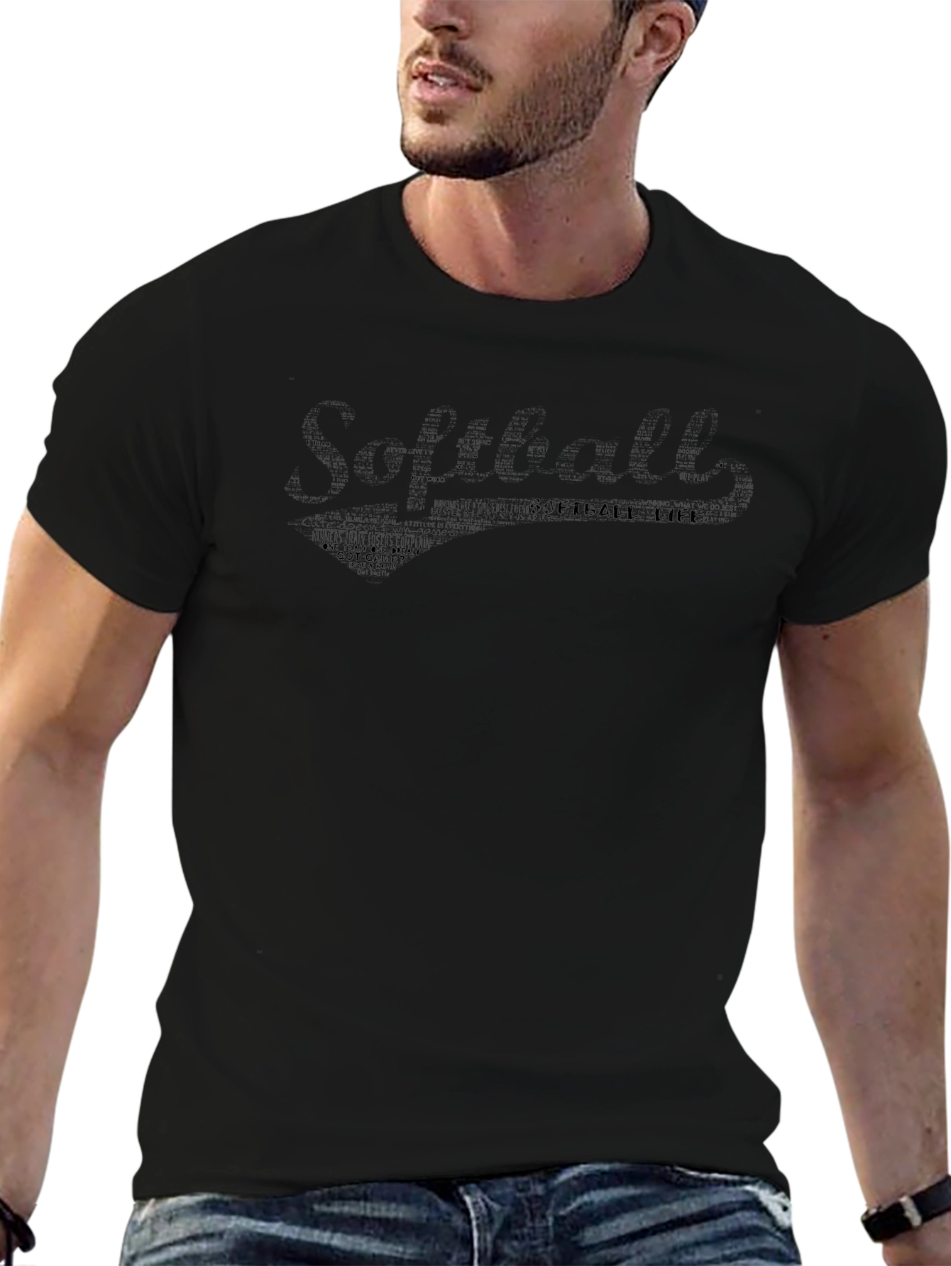 Softball Life Black T-Shirt