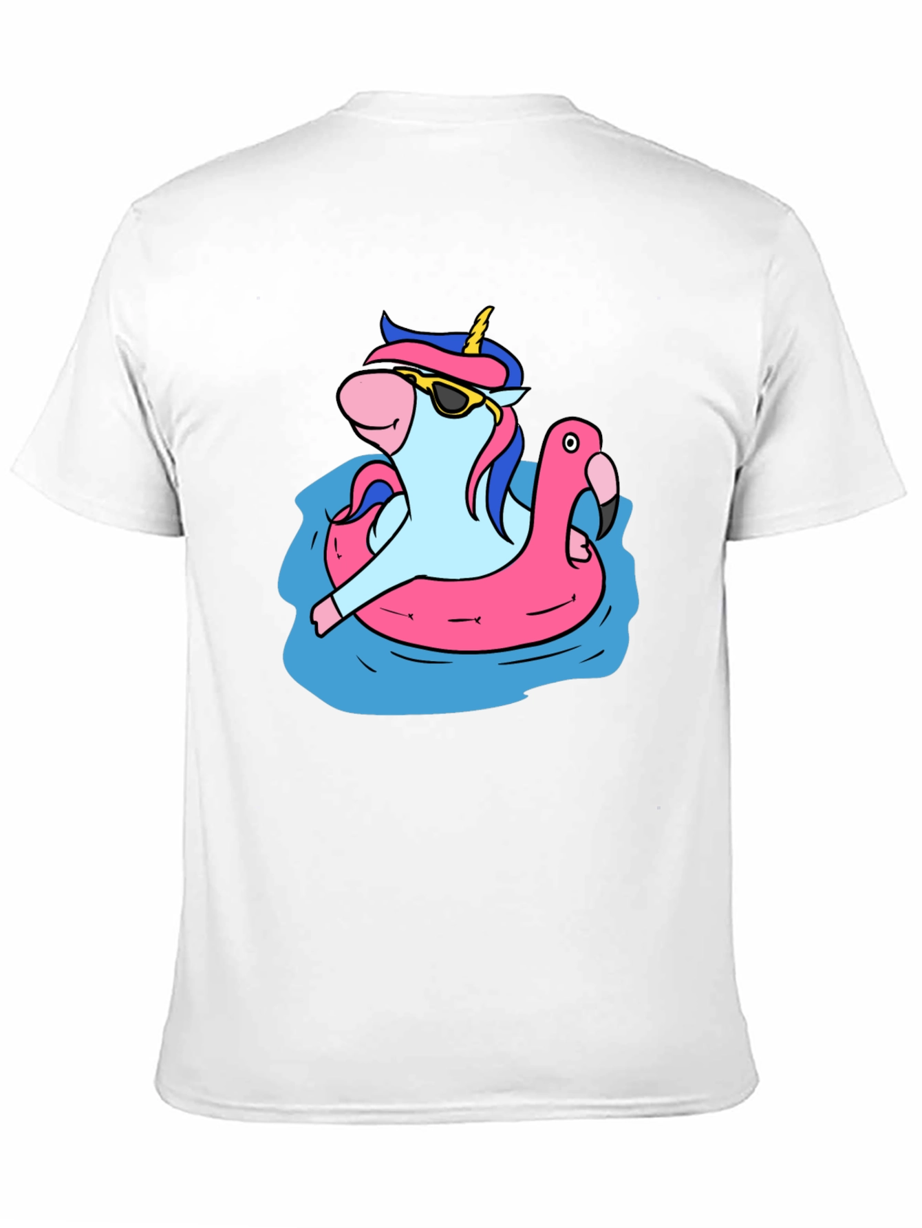 Unicorn in Flamingo Float Tee