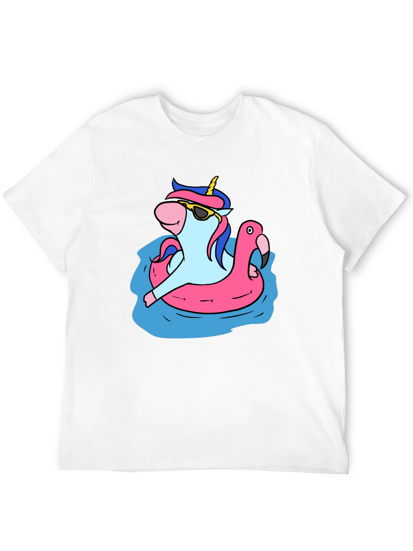 Unicorn in Flamingo Float Tee
