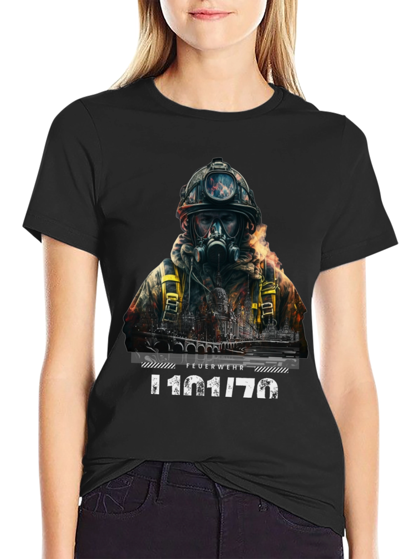 Firefighter T-Shirt - Dramatic Rescue Design