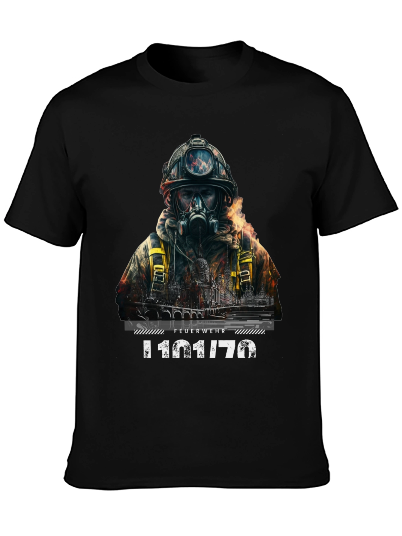 Firefighter T-Shirt - Dramatic Rescue Design