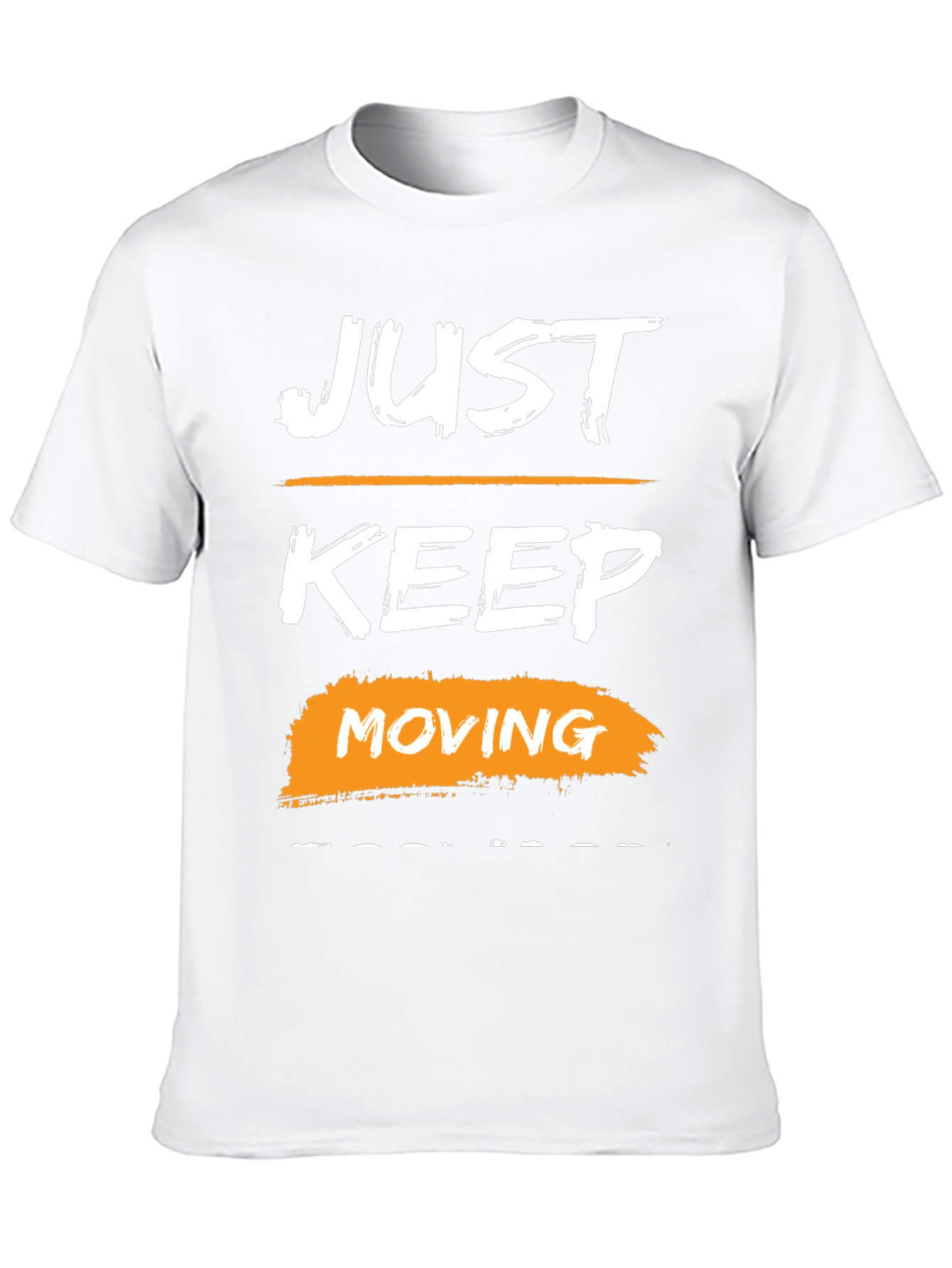 Just Keep Moving Graphic Tee - Motivational Black T-Shirt