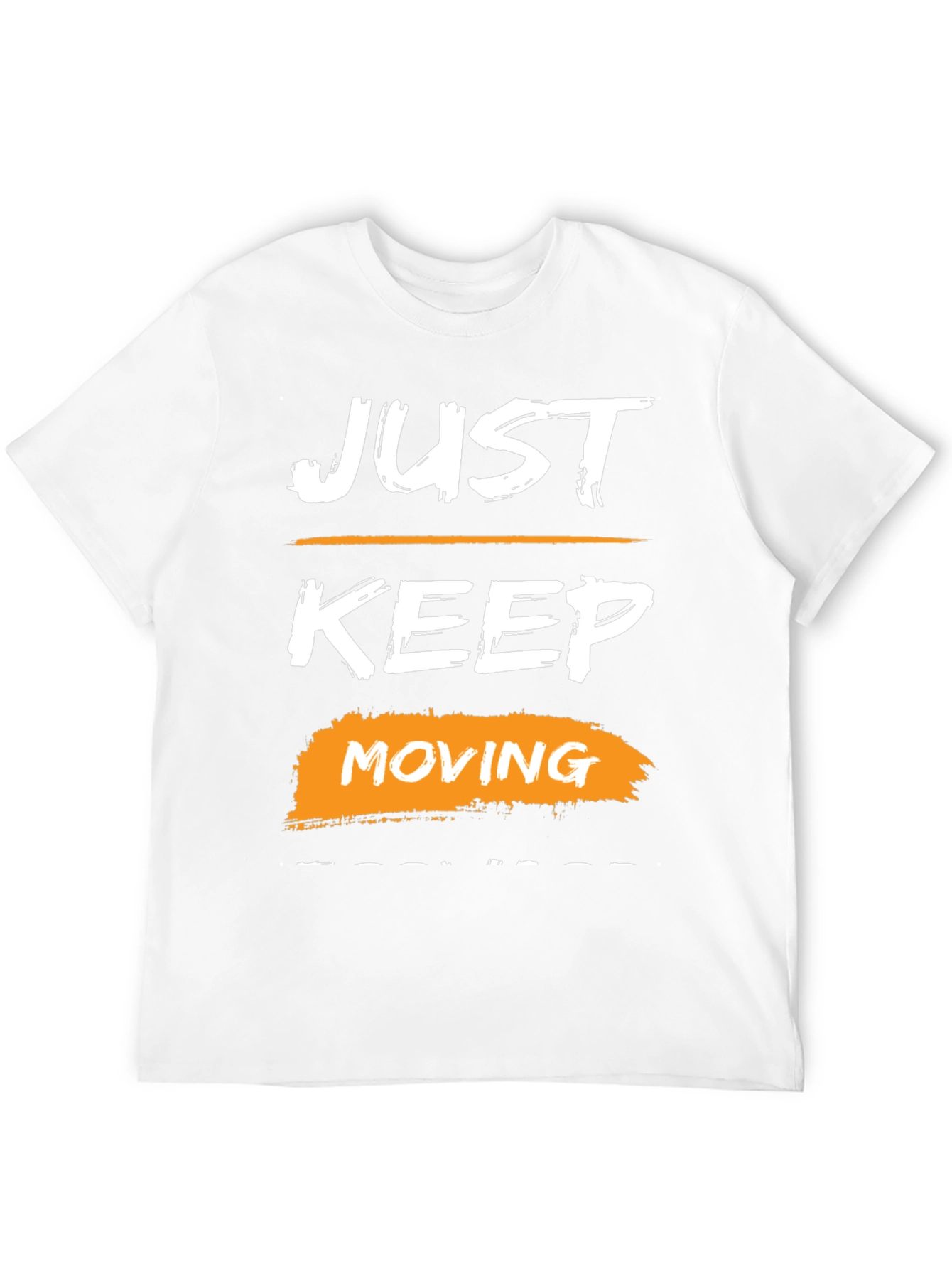 Just Keep Moving Graphic Tee - Motivational Black T-Shirt